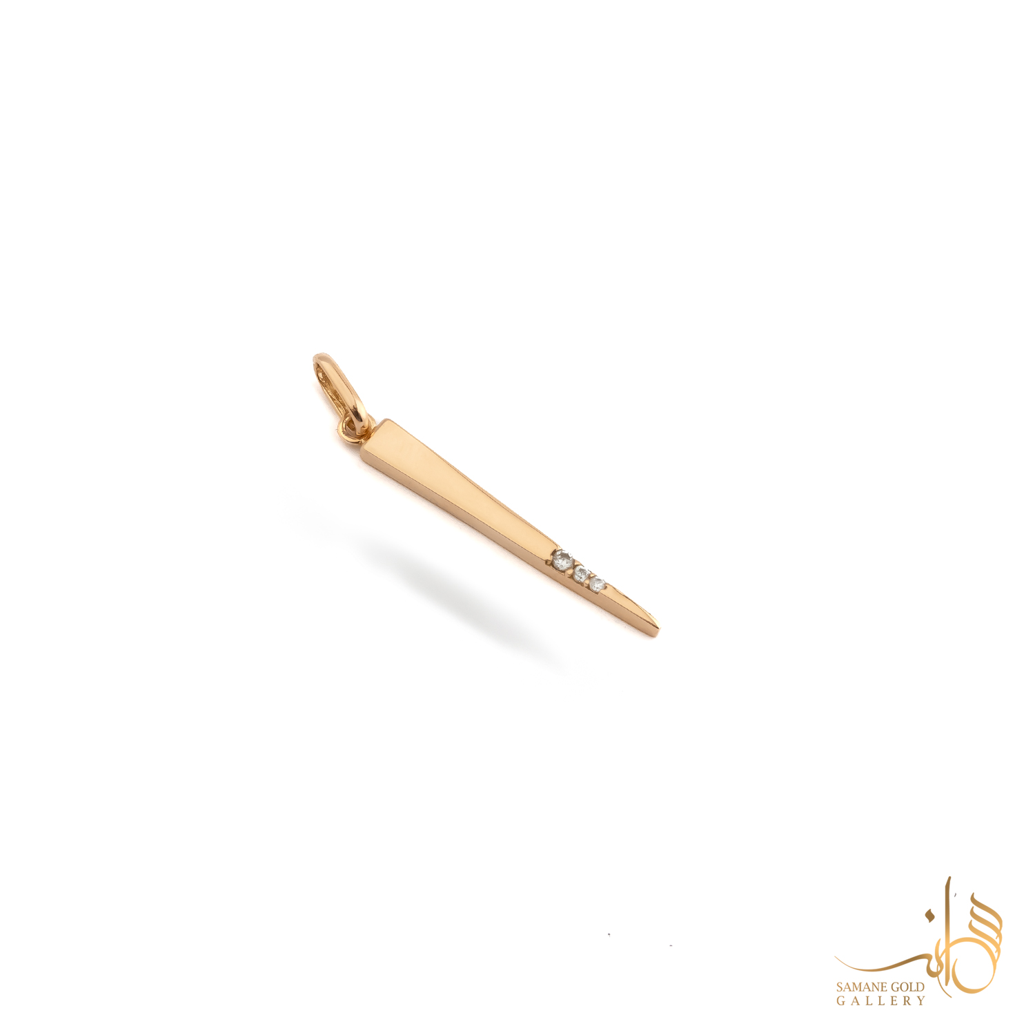 آویز طلا هرم کشیده