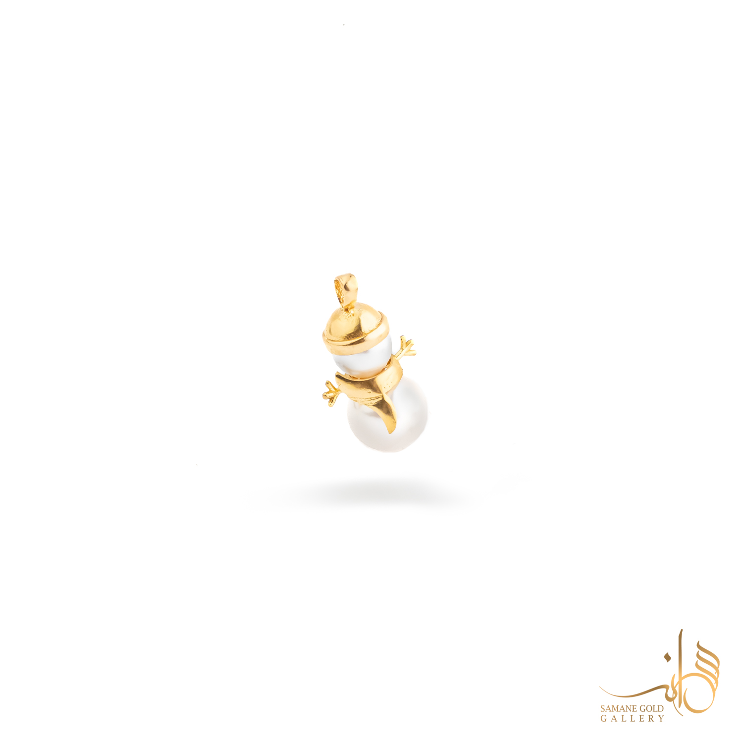 آویز طلا آدم برفی کوچک