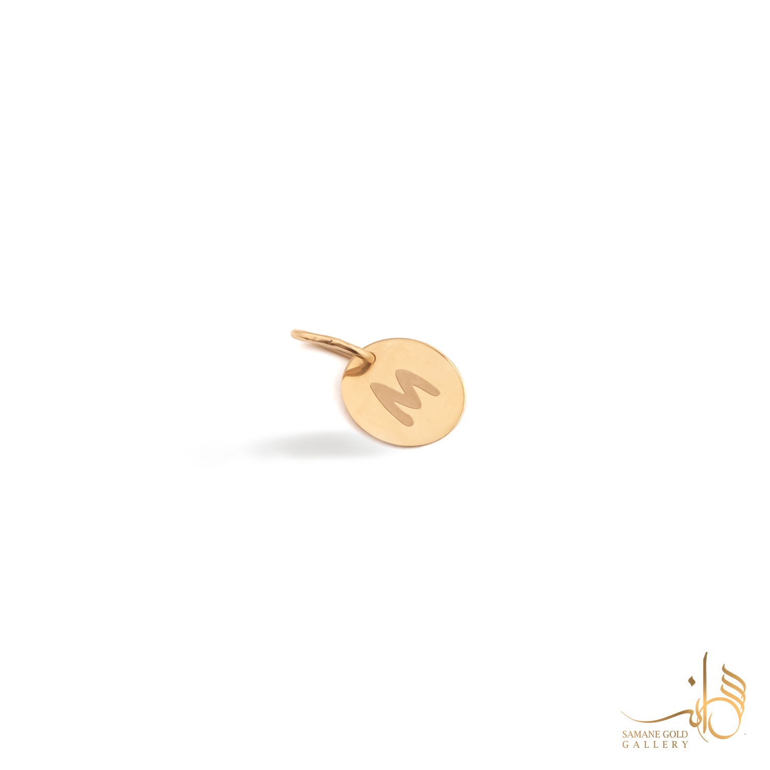 آویز طلا پولک ریز حرف M