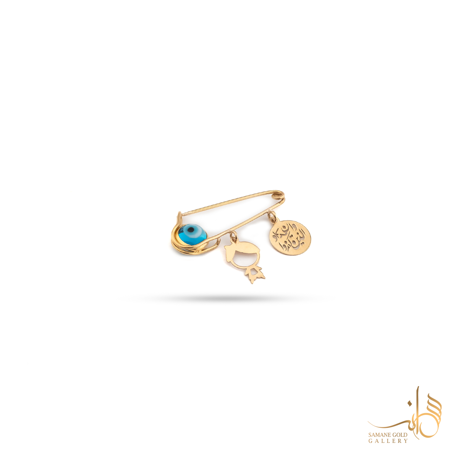 سنجاق سینه طلا چشم آبی پسر ونیکاد