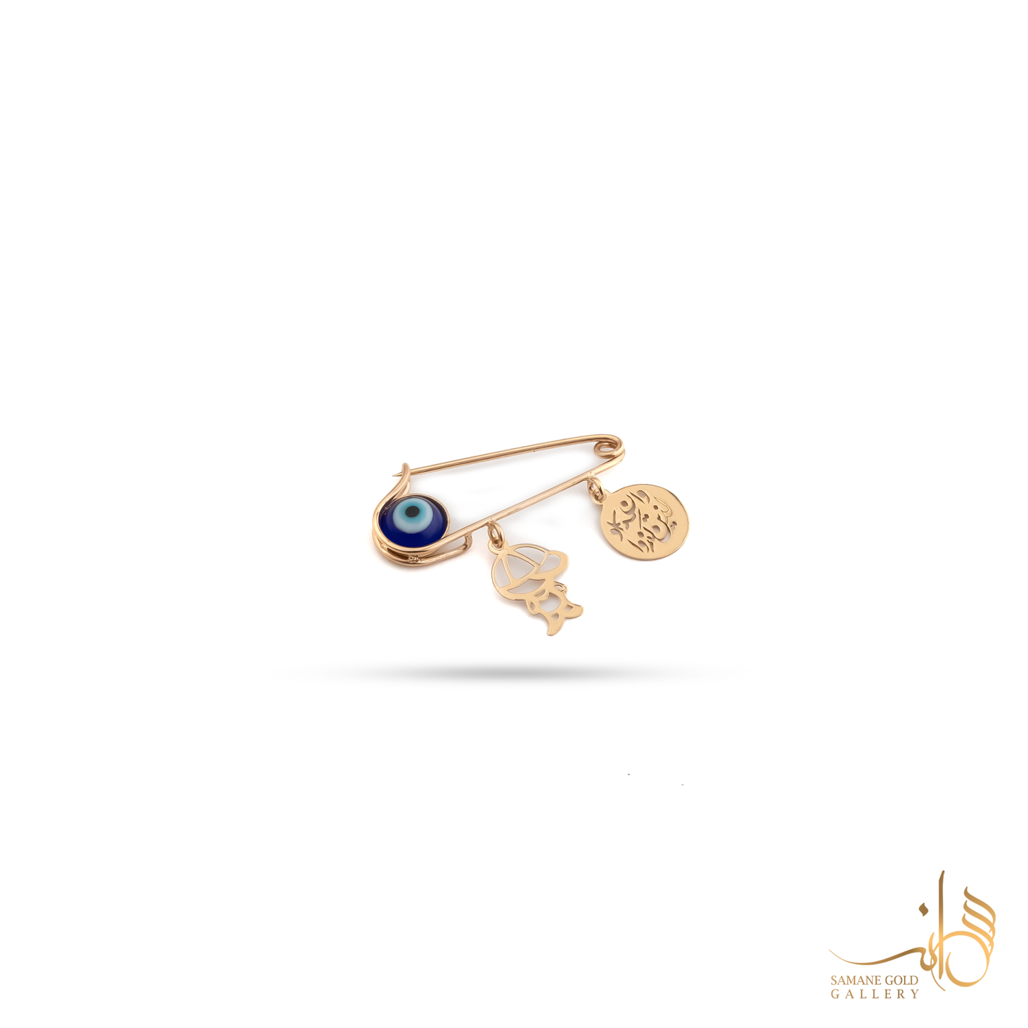 سنجاق سینه طلا چشم سرمه‌ای پسر ونیکاد