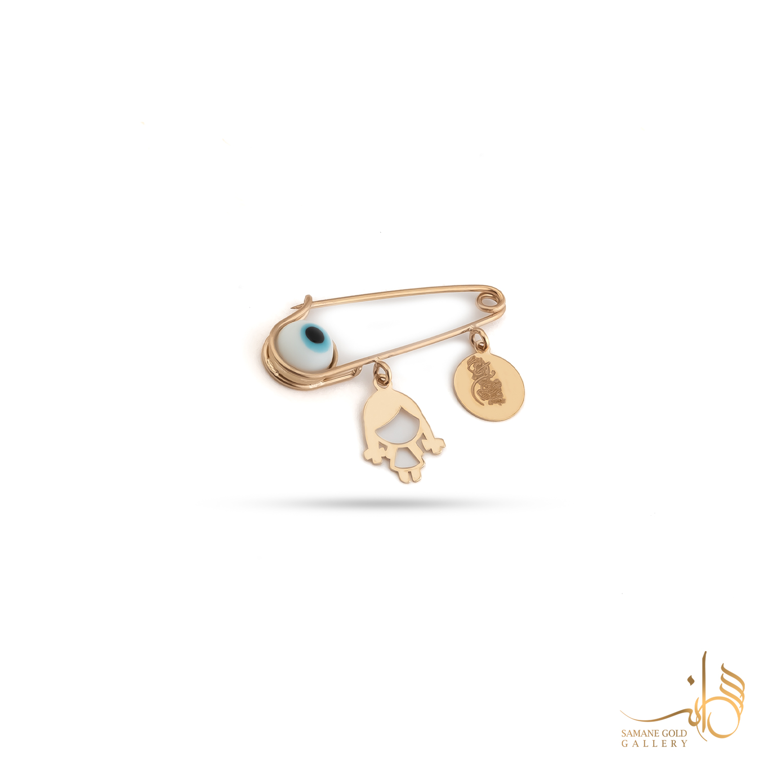 سنجاق سینه طلا چشم آبی نوزاد ونیکاد