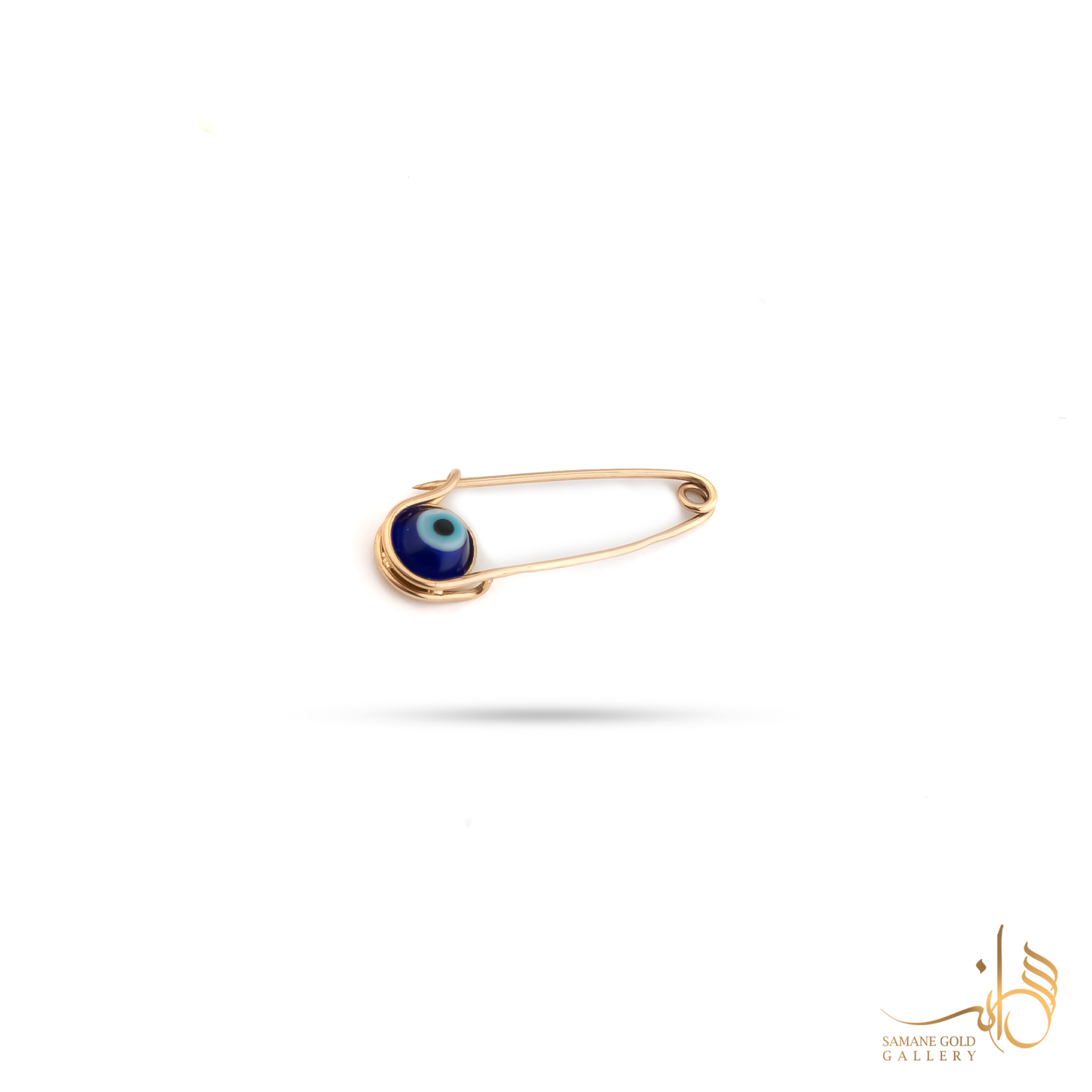 سنجاق سینه طلا چشم سرمه‌ای
