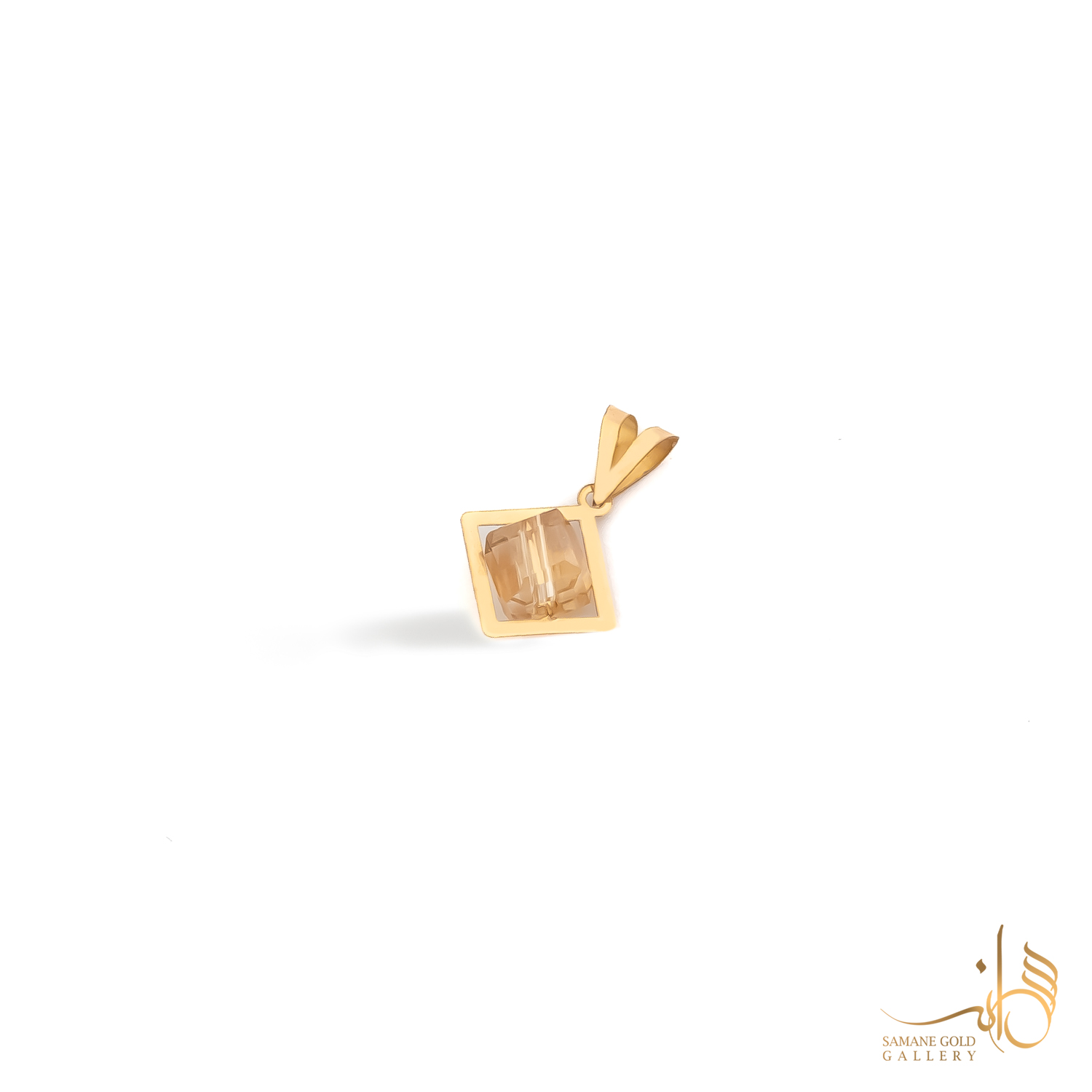 آویز طلا مکعب سبک