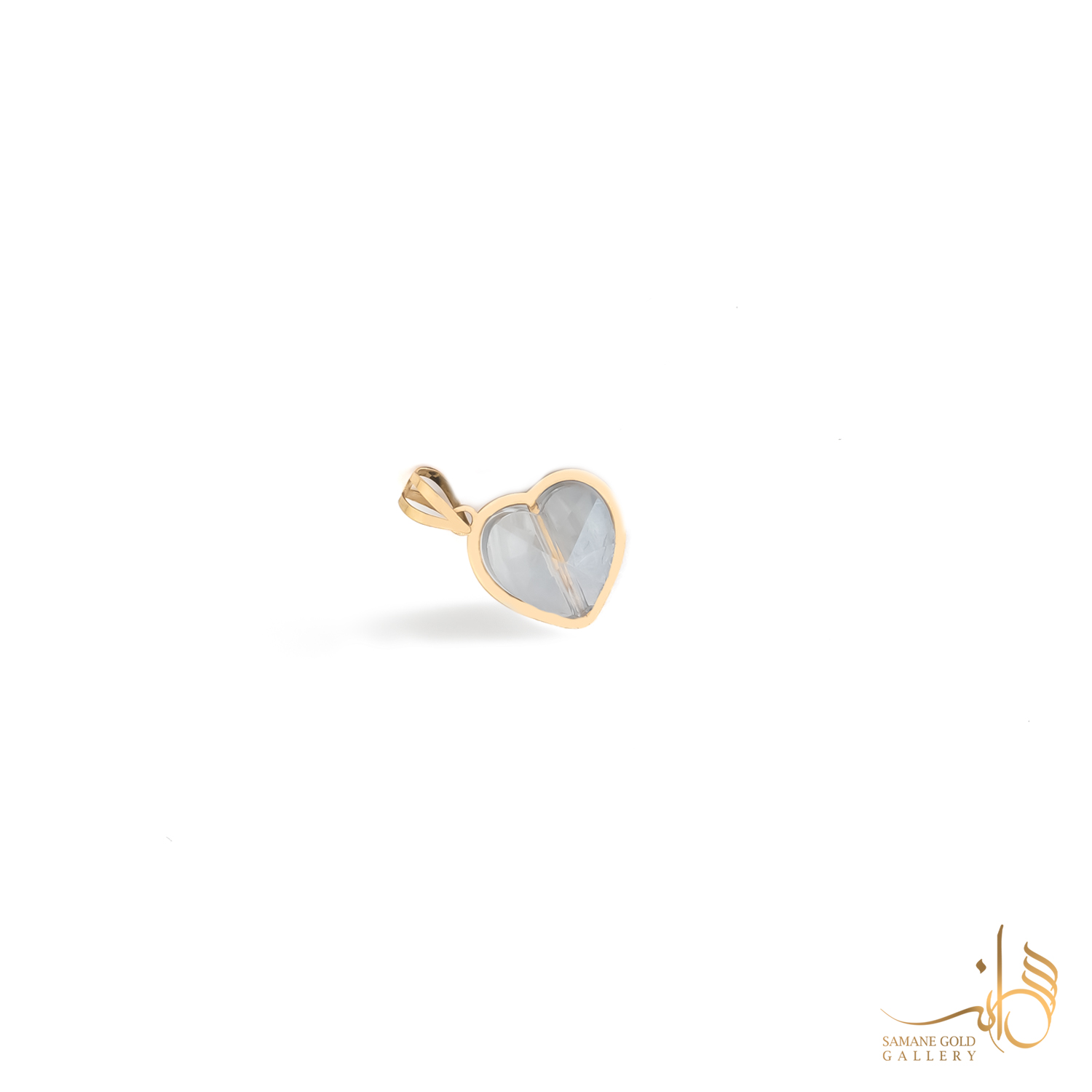 آویز طلا قلب آبی سبک