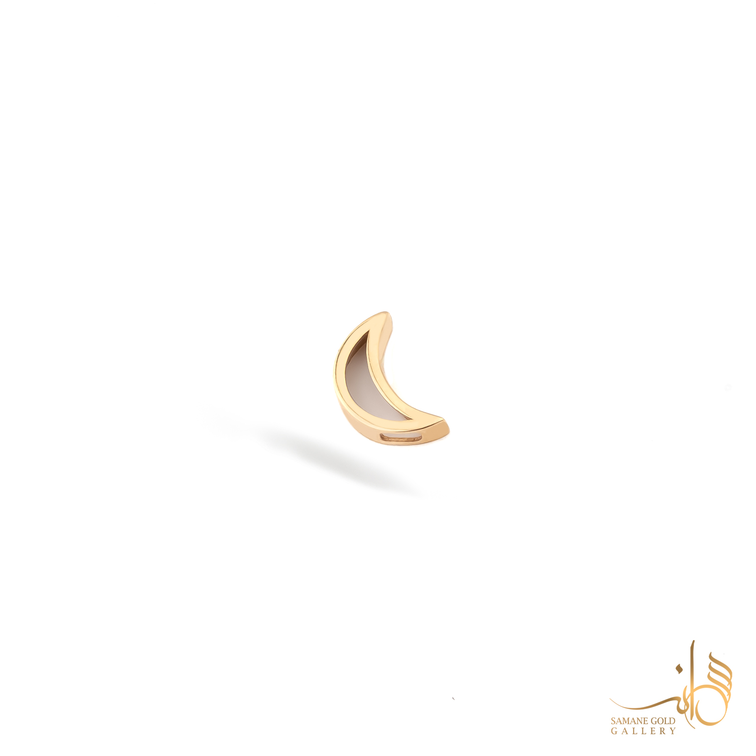 آویز طلا ماه توخالی