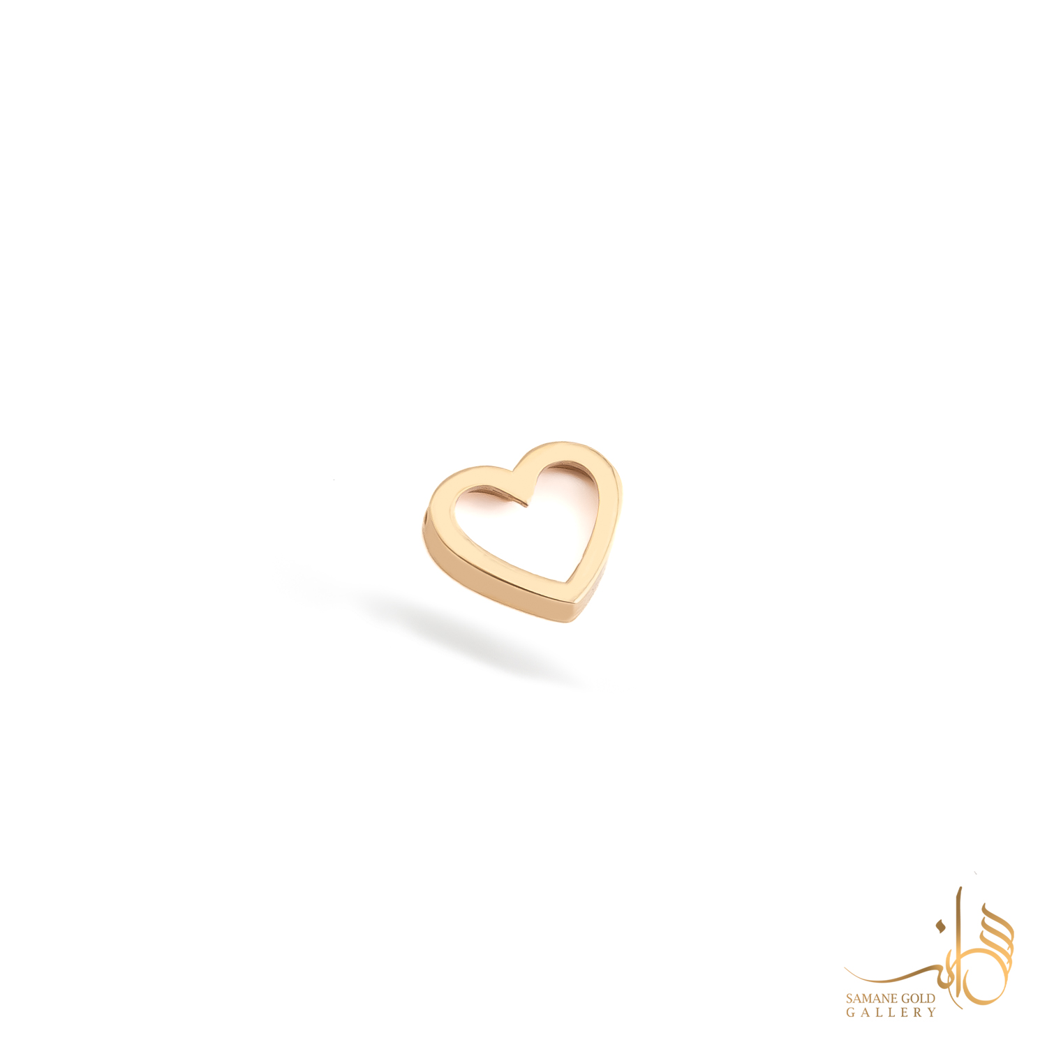 آویز طلا قلب توخالی