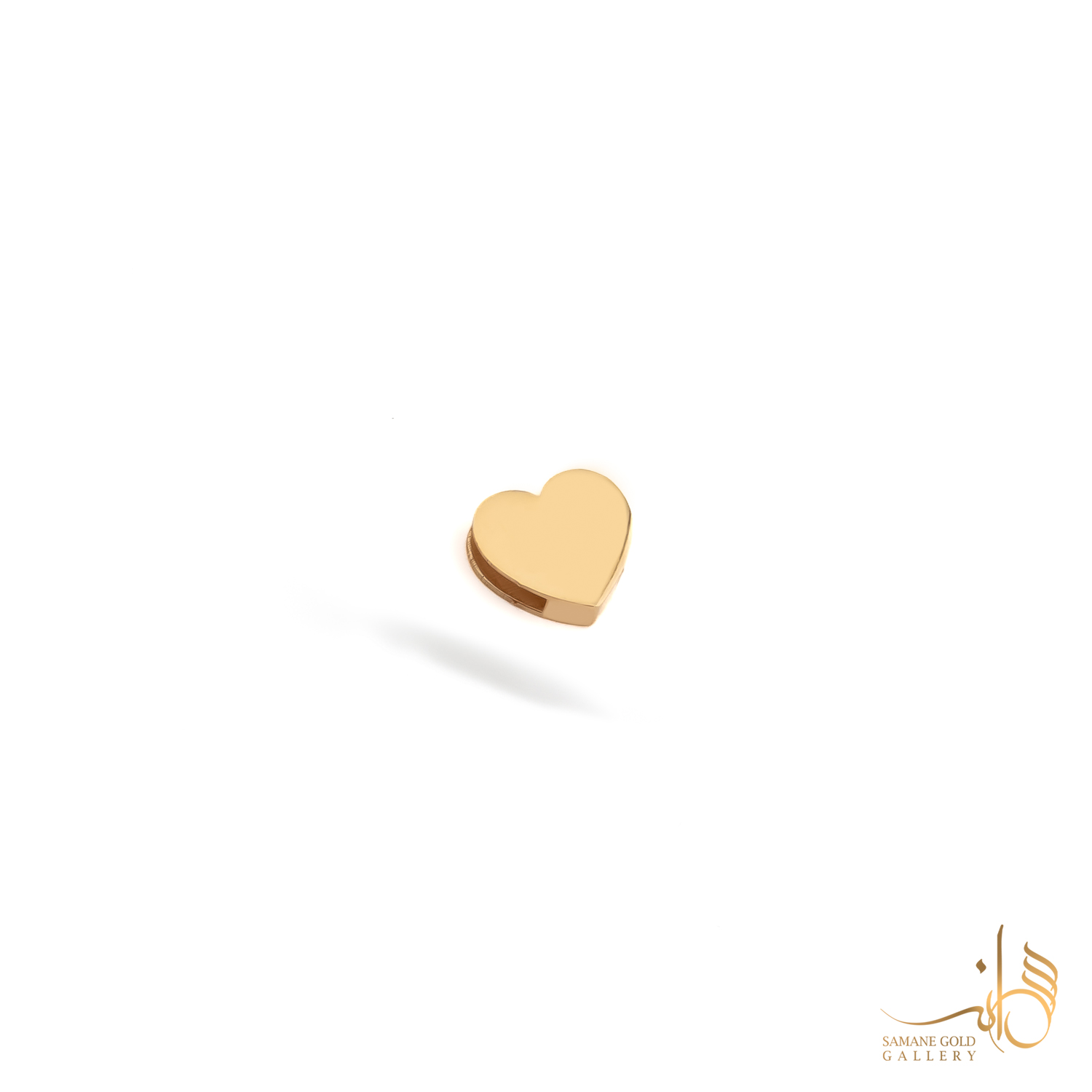 آویز طلا قلب دورو مات و براق