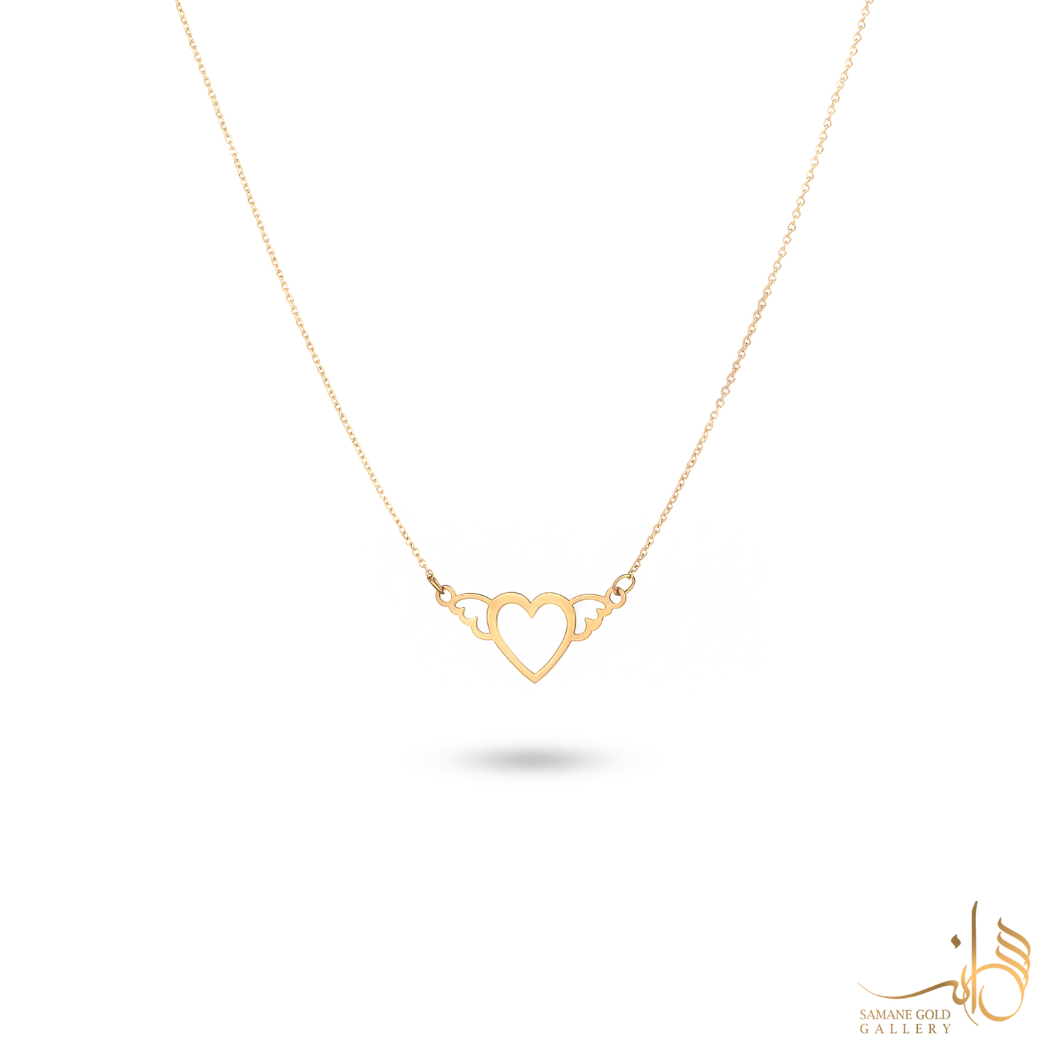 گردنبند طلا بال فرشته و قلب