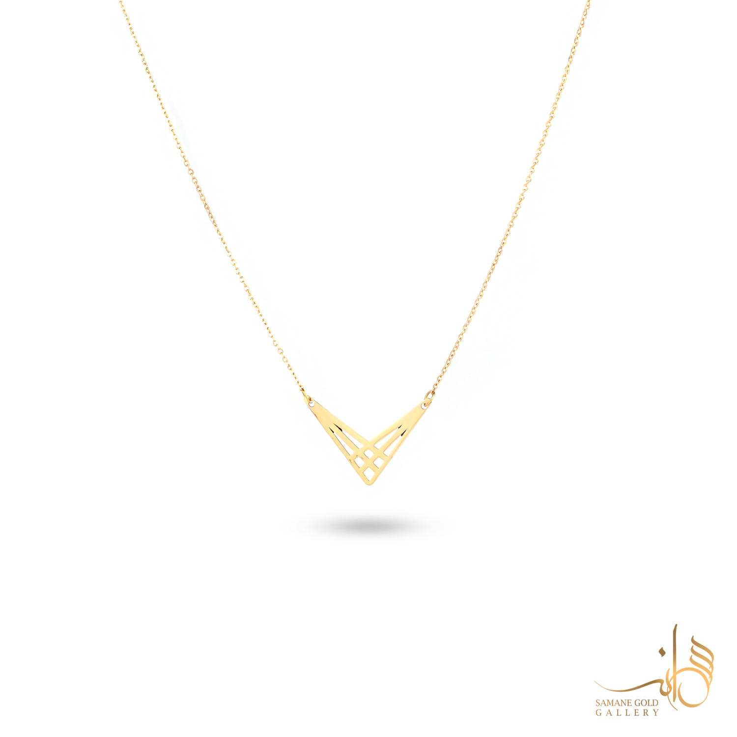 گردنبند طلا وی اریگامی