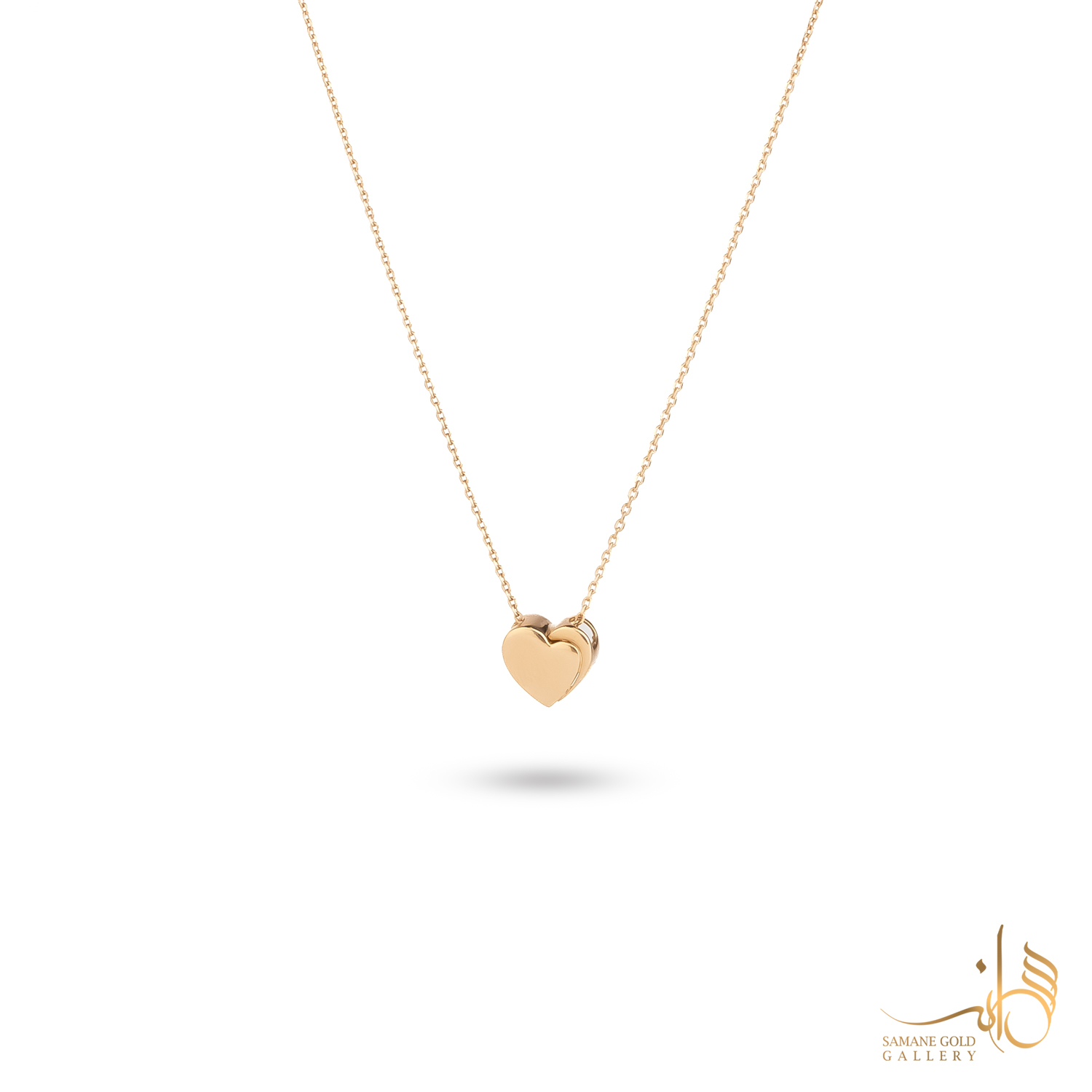 گردنبند طلا قلب لاینی ساده