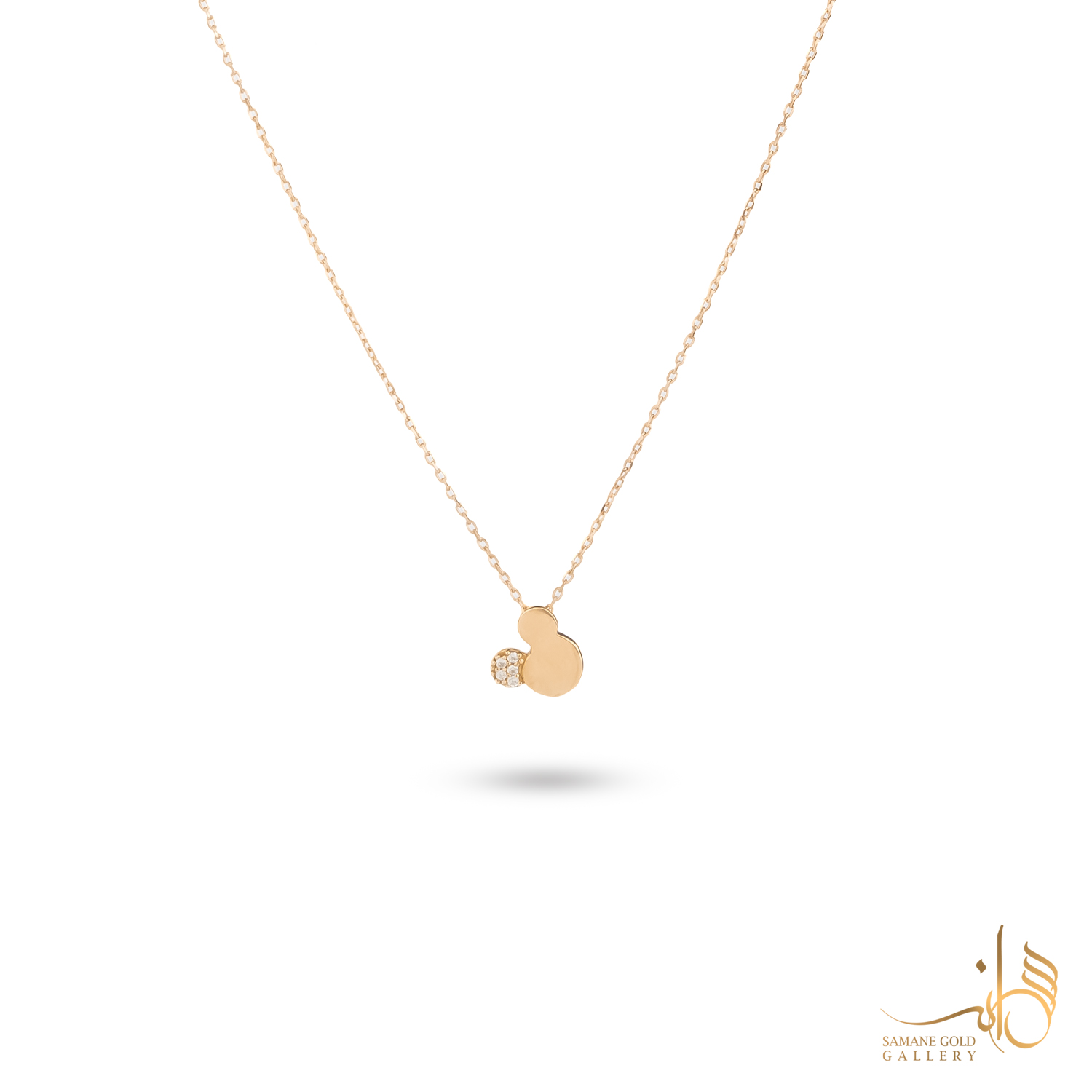 گردنبند طلا میکی نگین‌دار