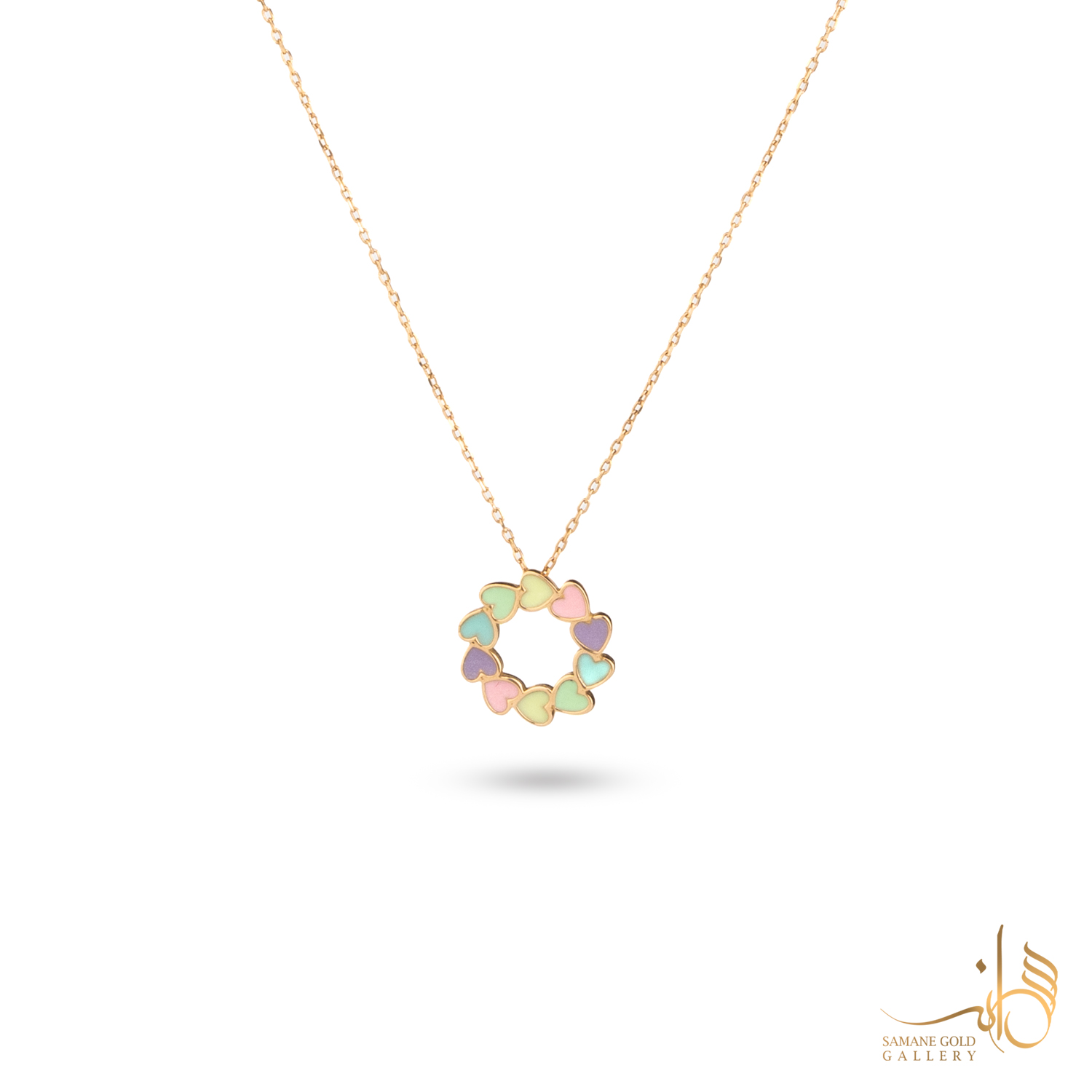 گردنبند طلا رینبو هارت