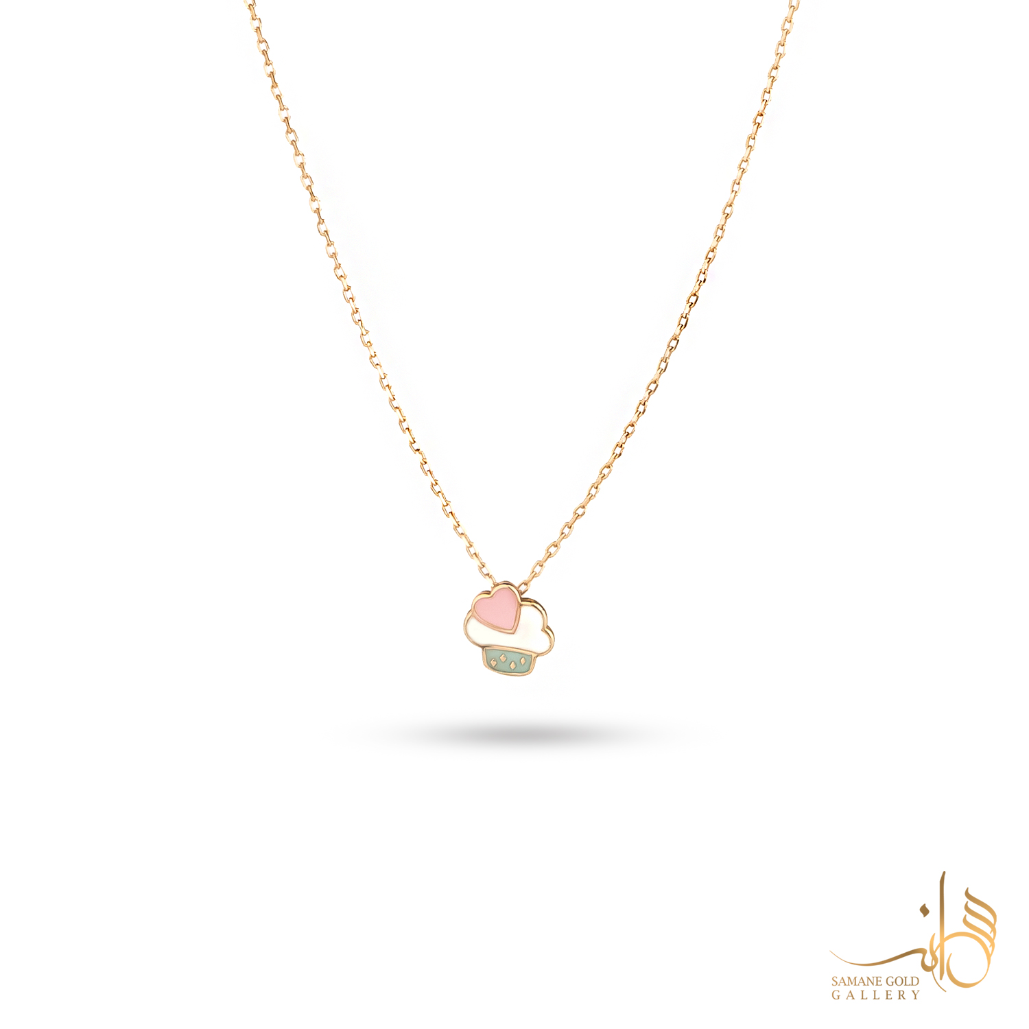 گردنبند طلا کاپ کیک بچگانه