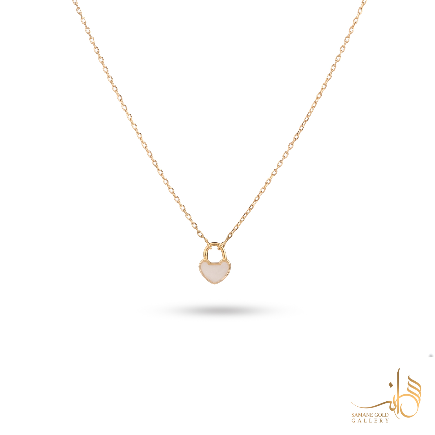 گردنبند طلا قلب تیفانی صورتی