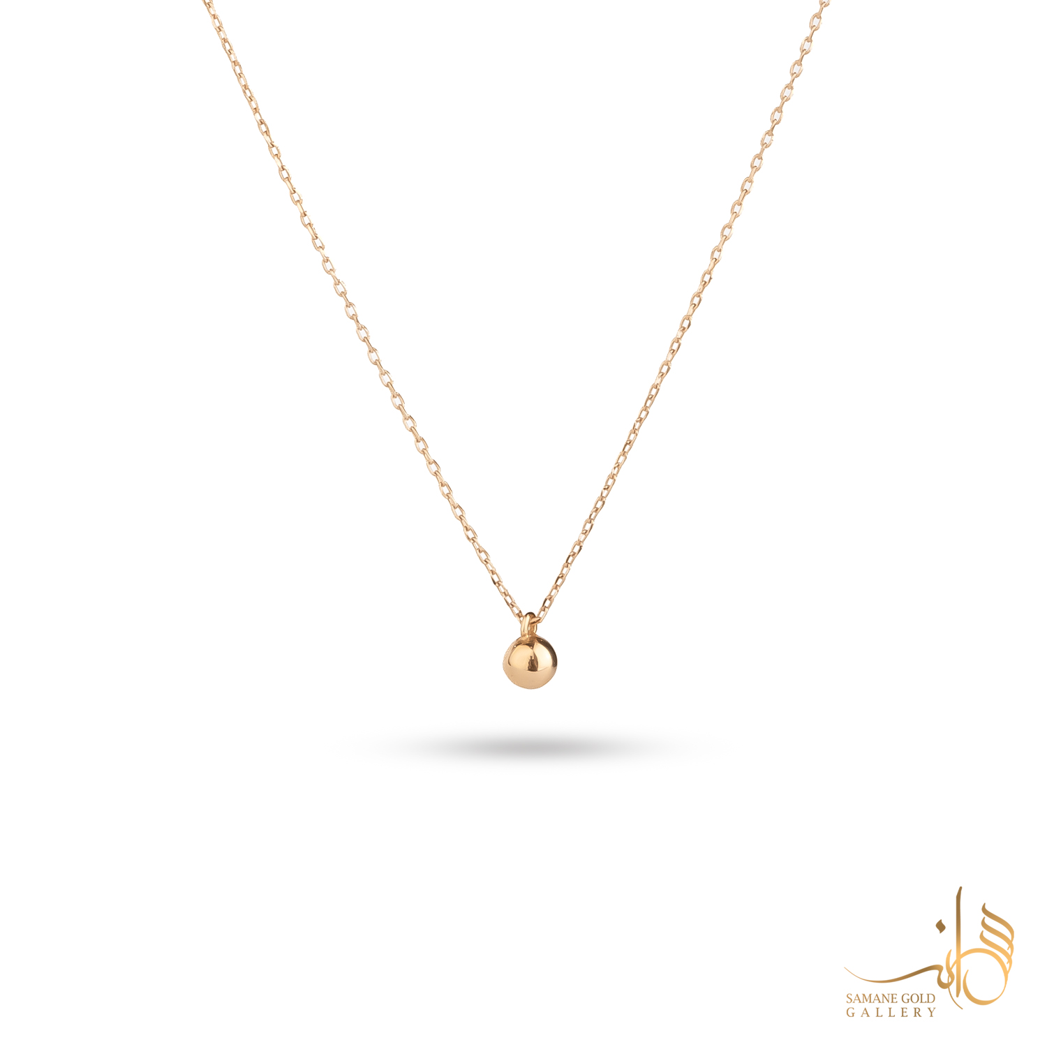 گردنبند طلا گوی ساده
