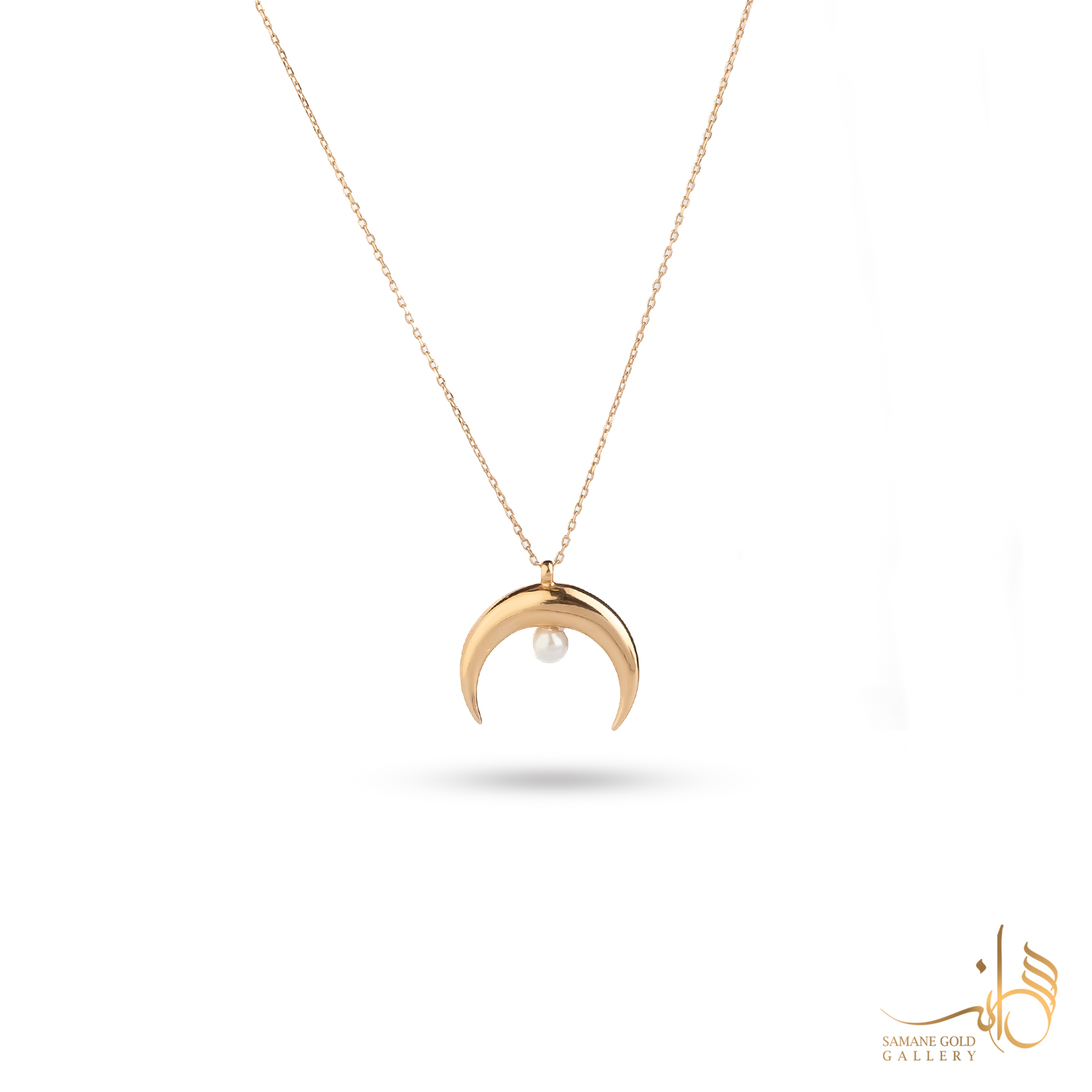 گردنبند طلا ماه و مروارید