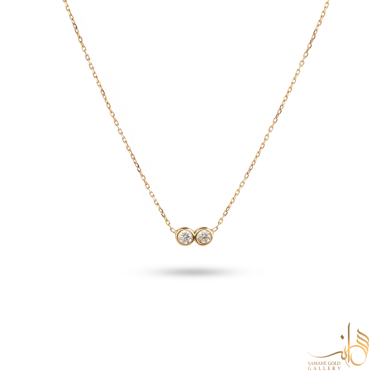 گردنبند دو نگین