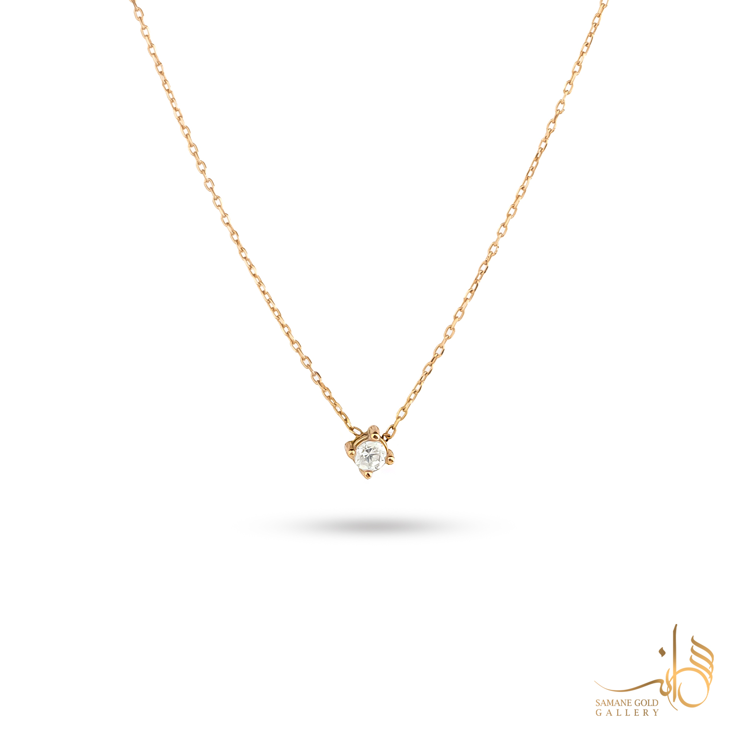 گردنبند طلا تک نگین