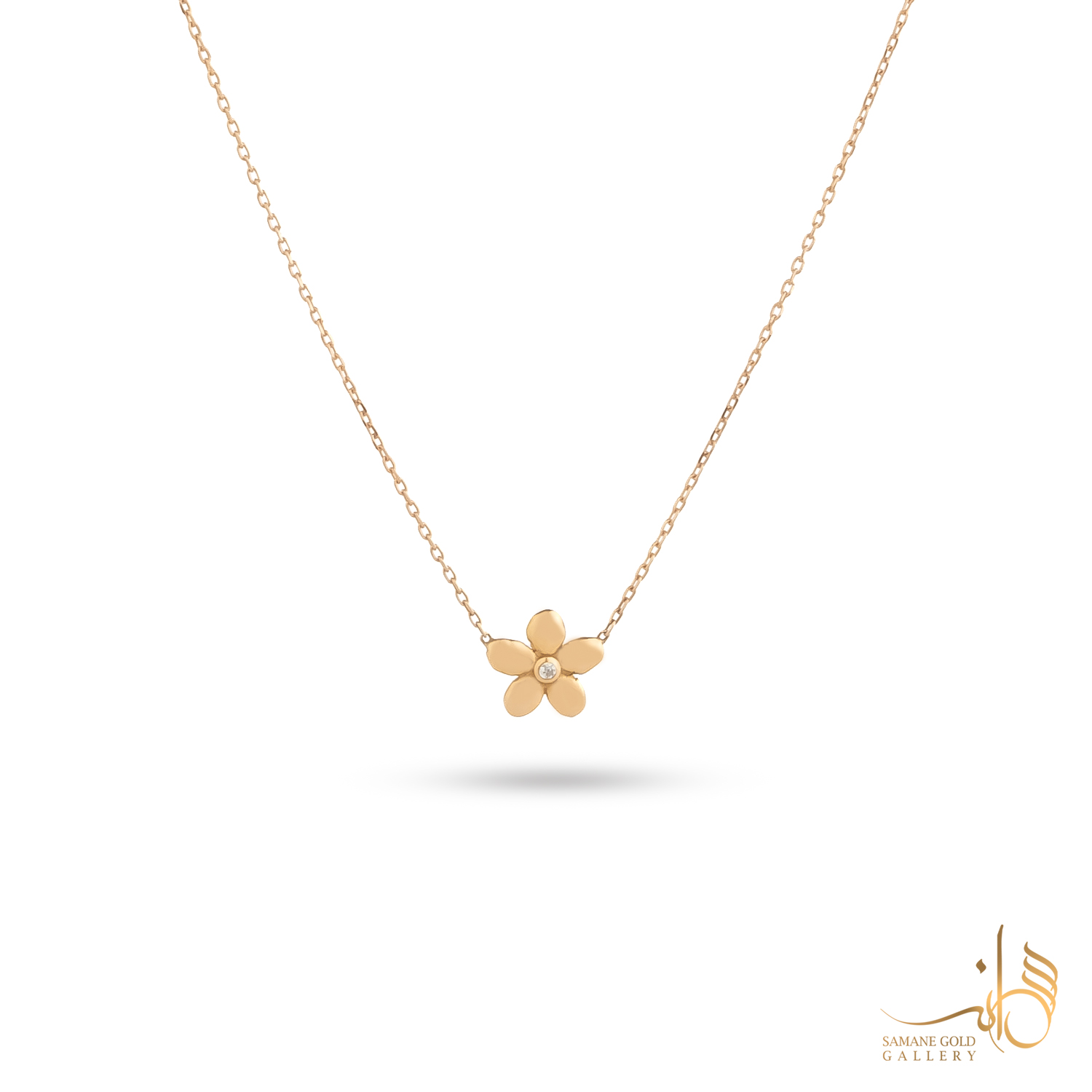 گردنبند طلا گل پنج پر