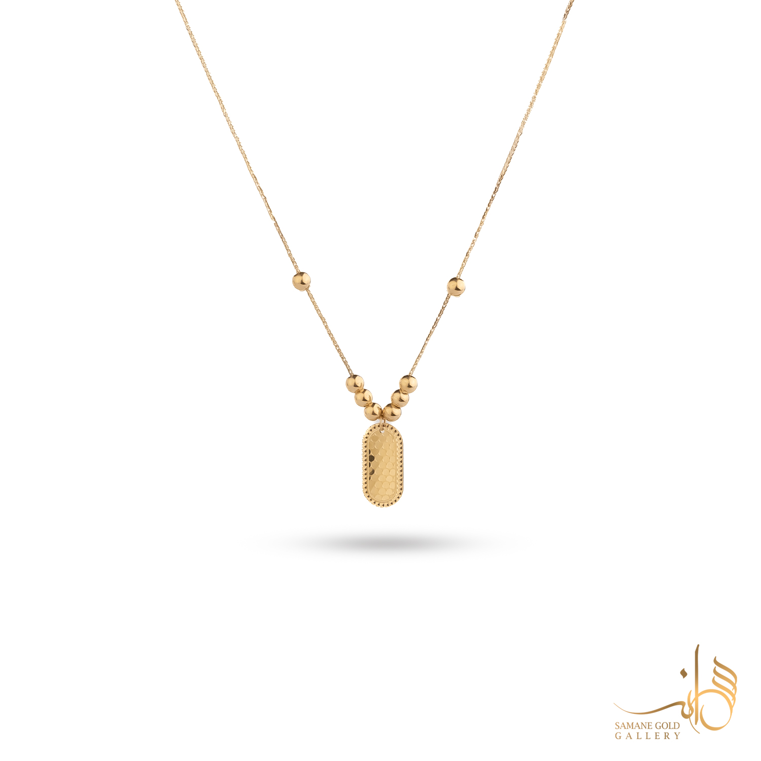 گردنبند طلا گوی و پلاک