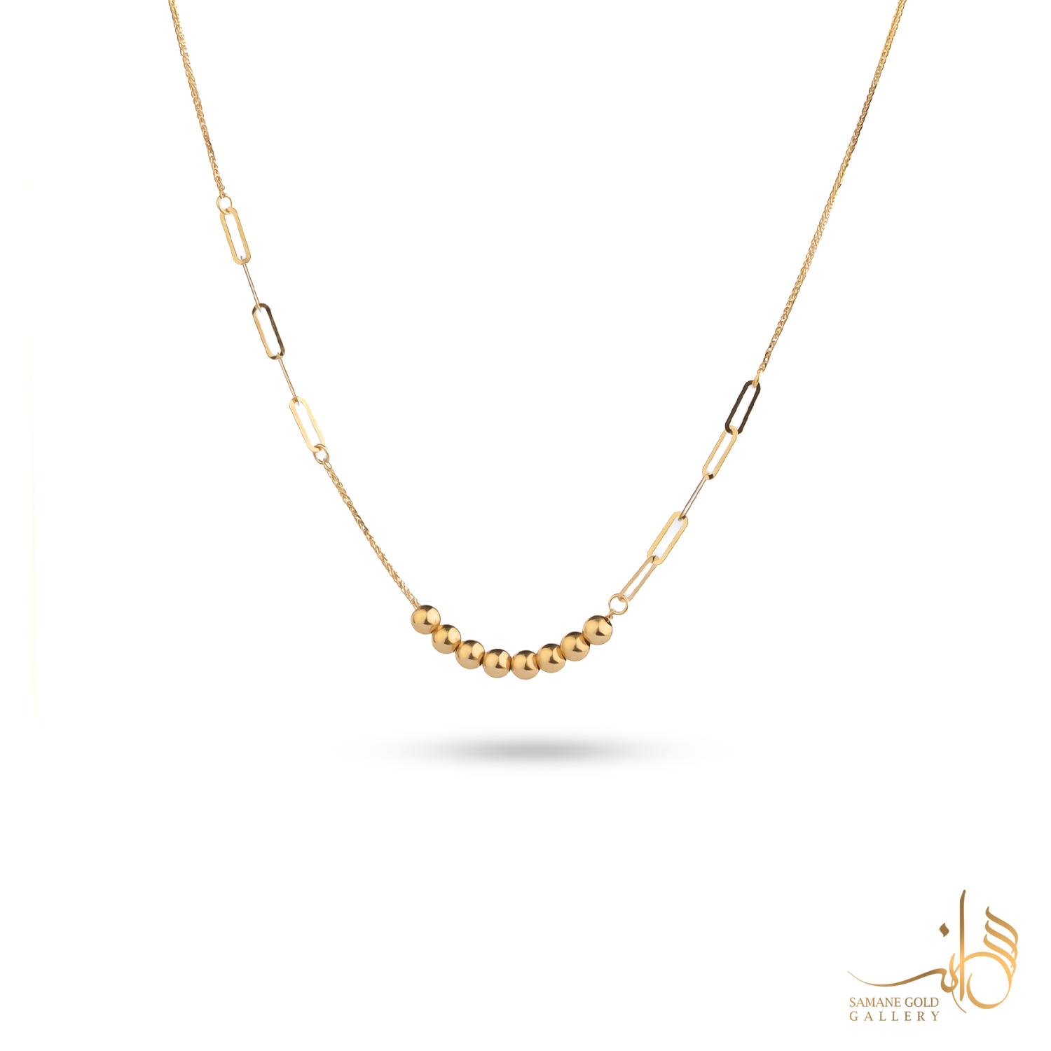 گردنبند طلا گوی و هرمس