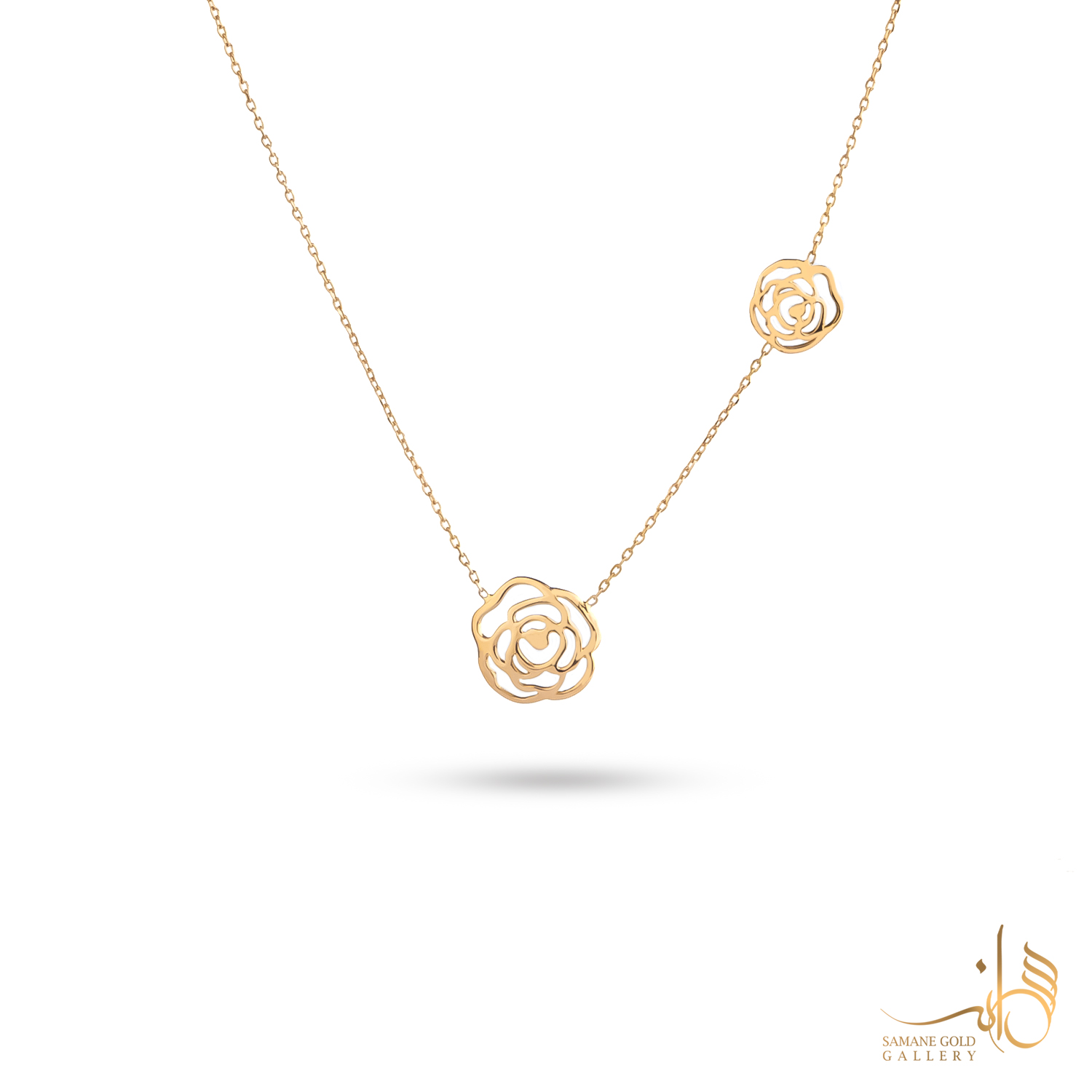 گردنبند طلا گل رز