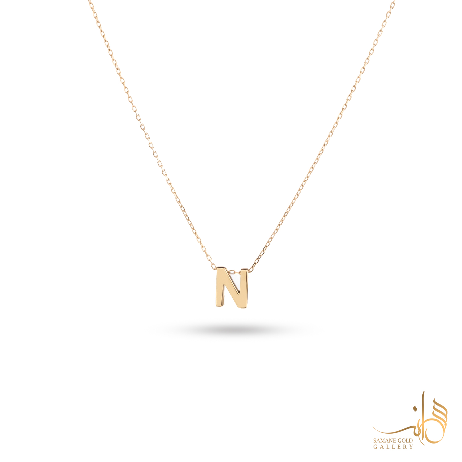 گردنبند طلا حرف N ساده