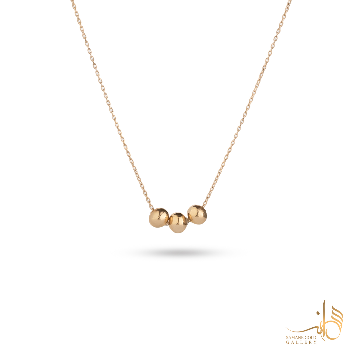 گردنبند طلا سه گوی