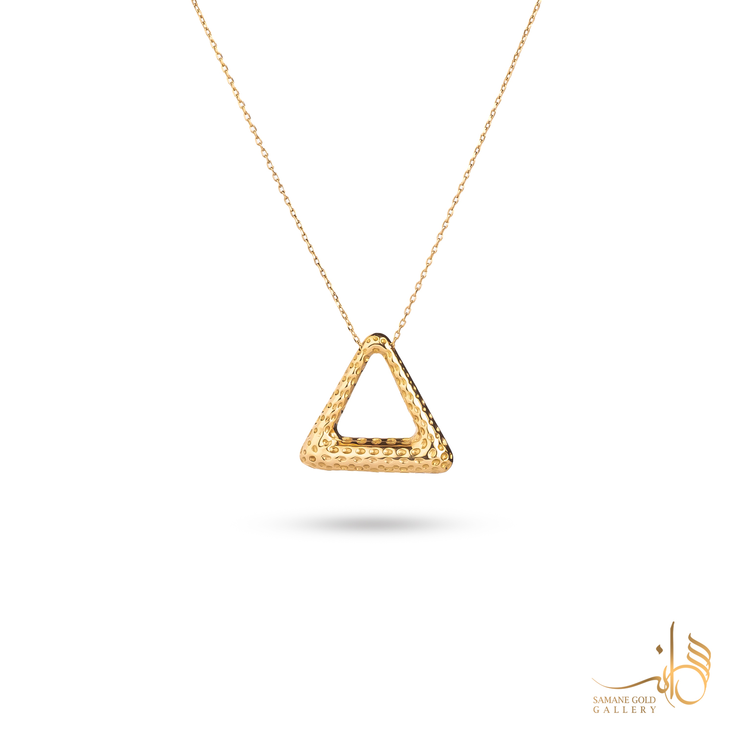 گردنبند طلا مثلث چکش‌خور