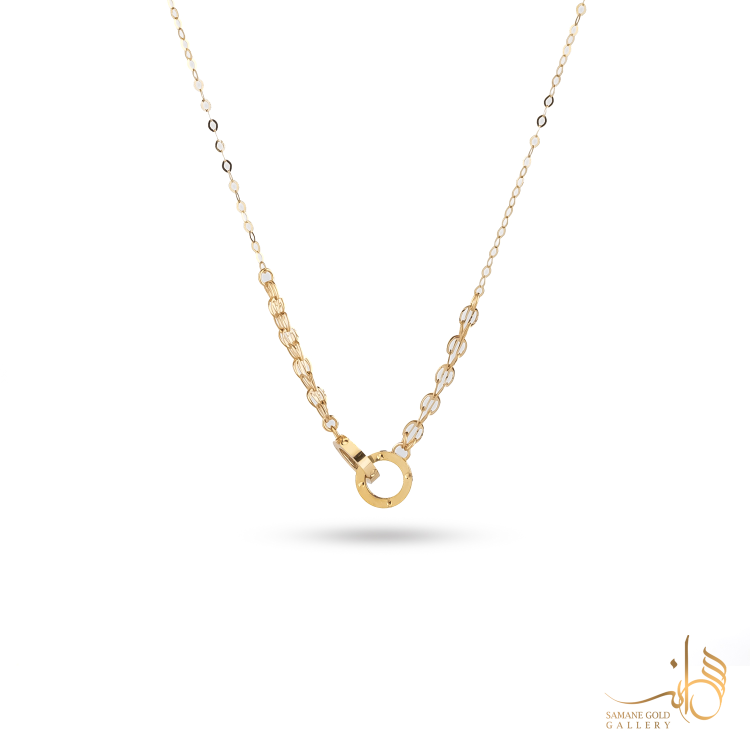 گردنبند طلا دوحلقه کارتیه