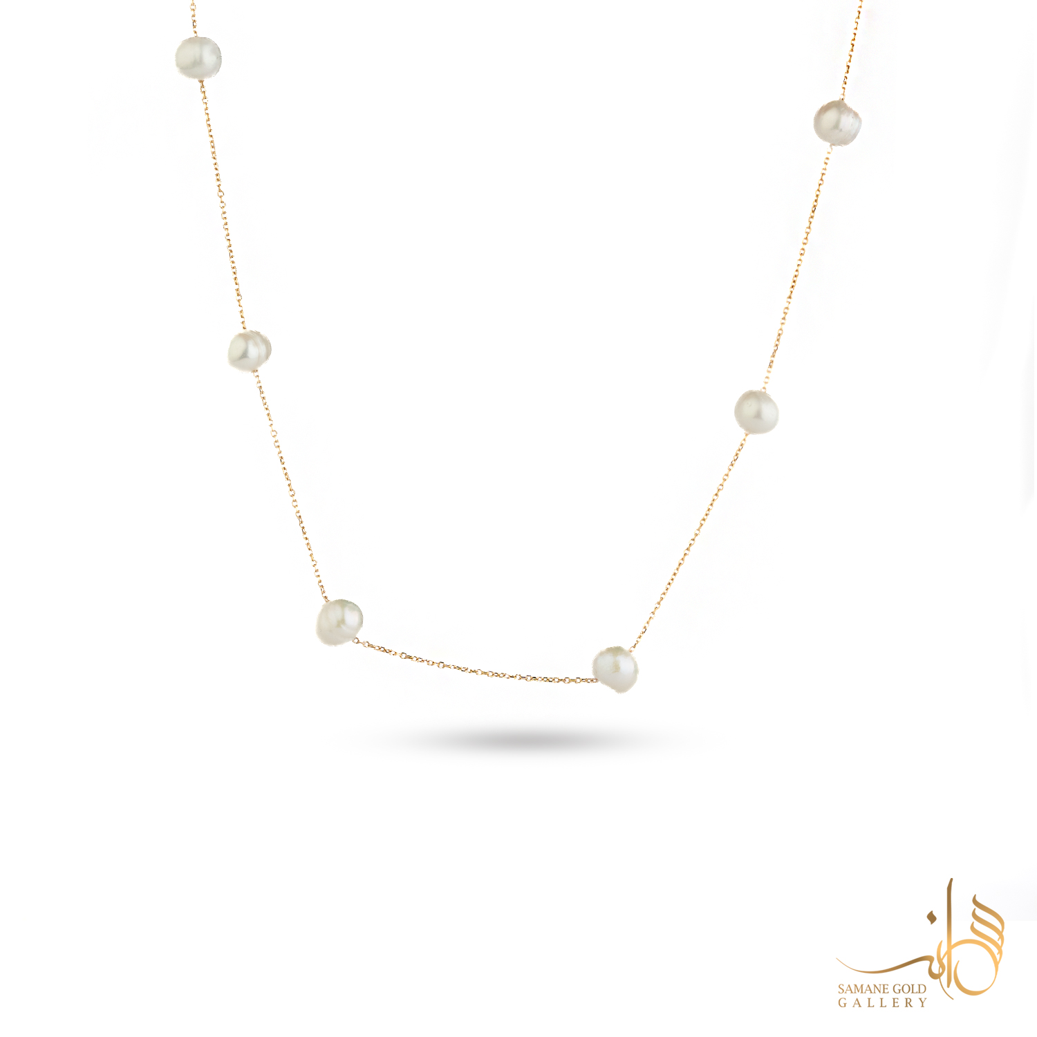 گردنبند طلا و مروارید پرورشی