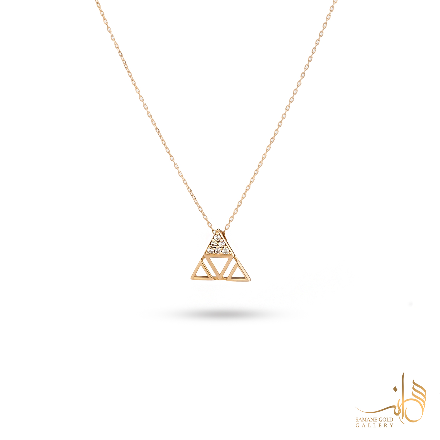 گردنبند طلا مثلث مثلث