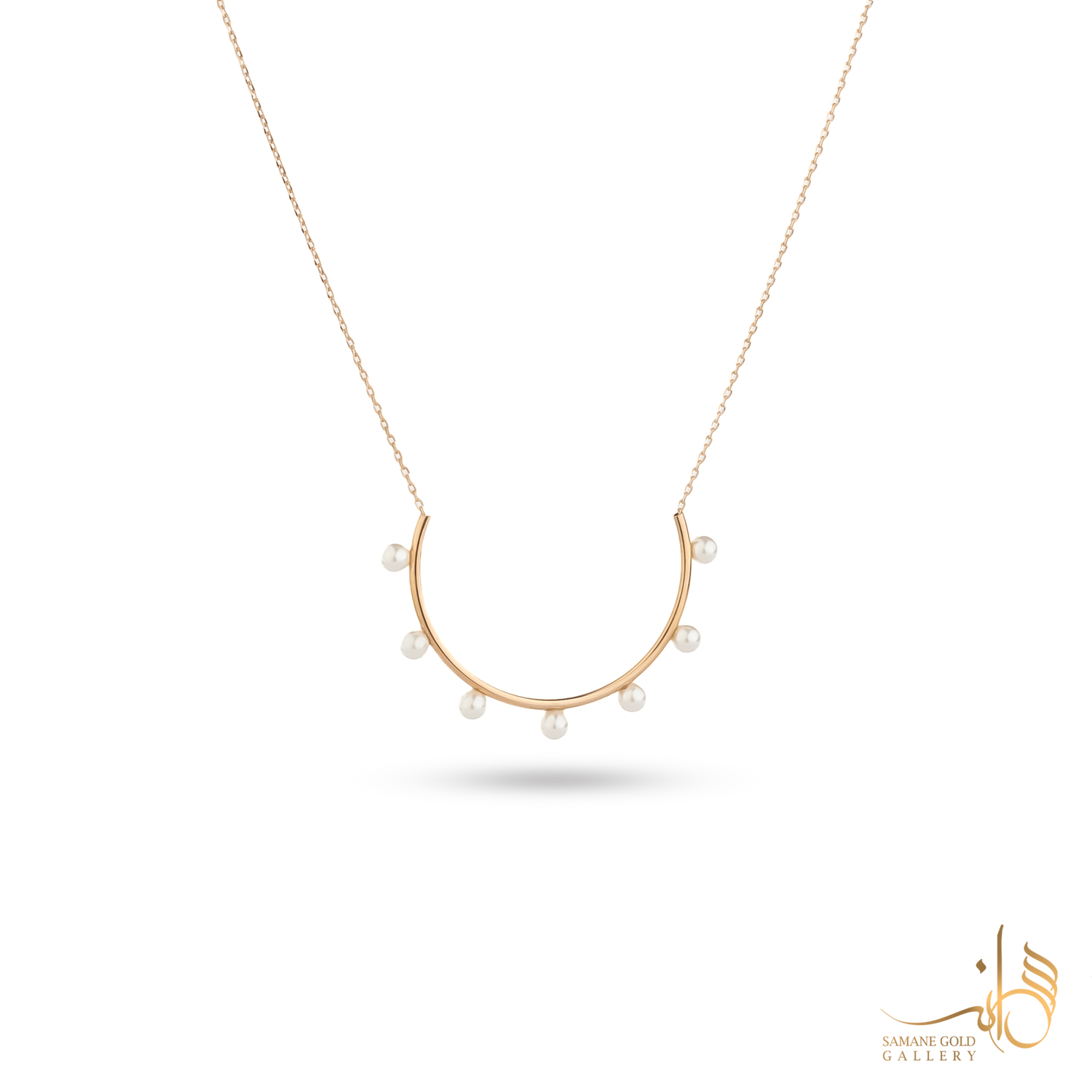 گردنبند طلا طوق بزرگ و مروارید