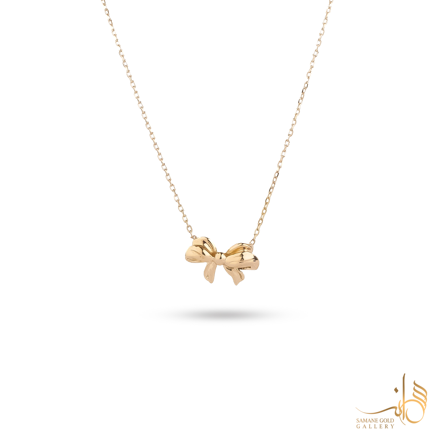 گردنبند طلا پاپیون شیاردار