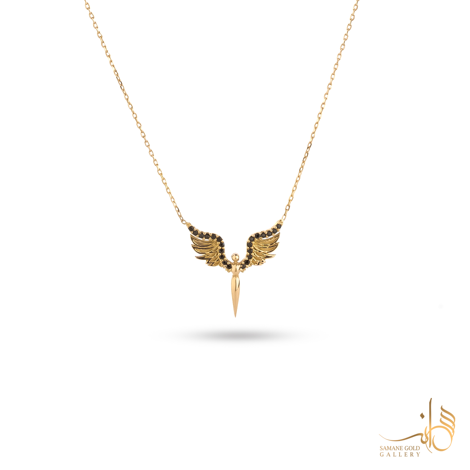 گردنبند آنجل سنگ مشکی