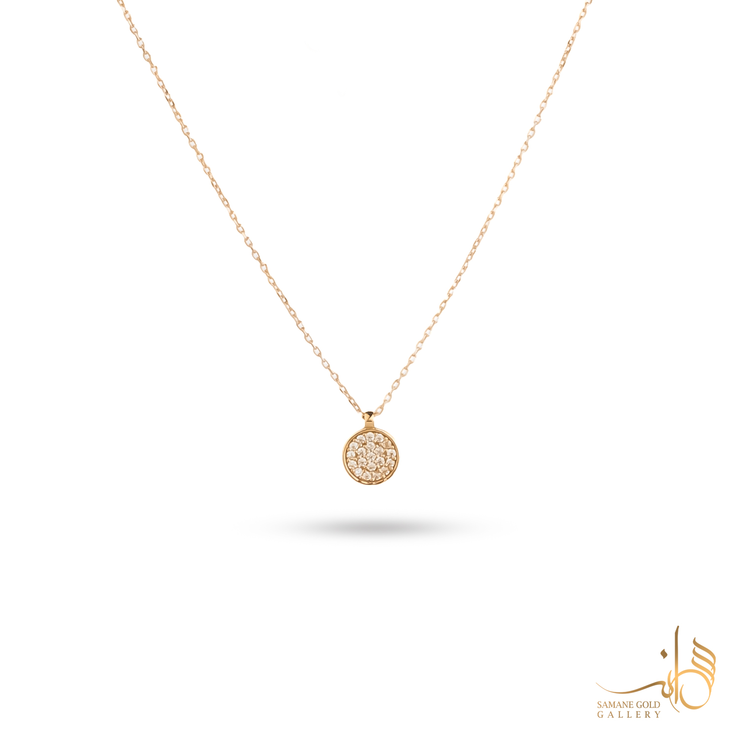 گردنبند دایره نگین‌دار