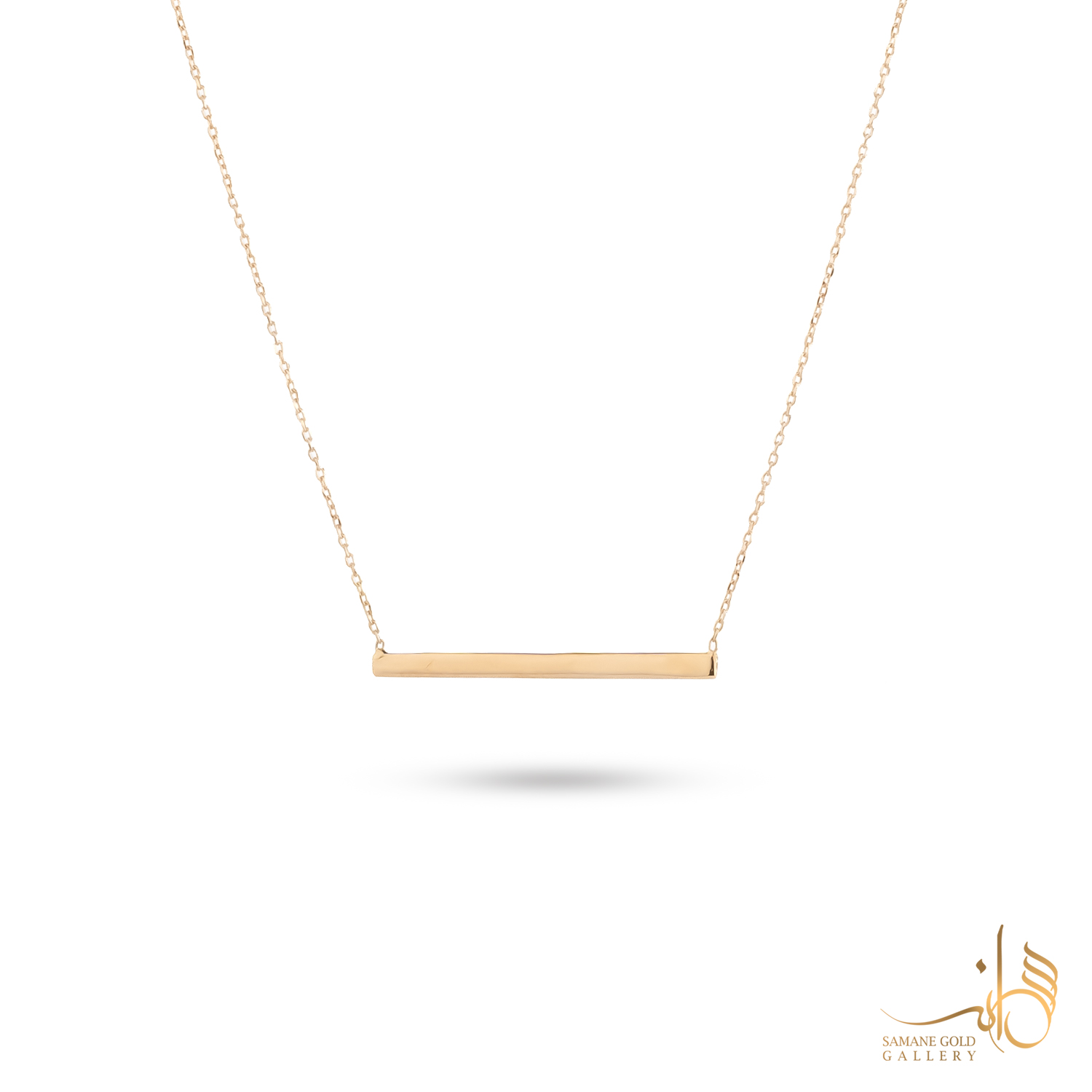 گردنبند طلا خط افقی ساده