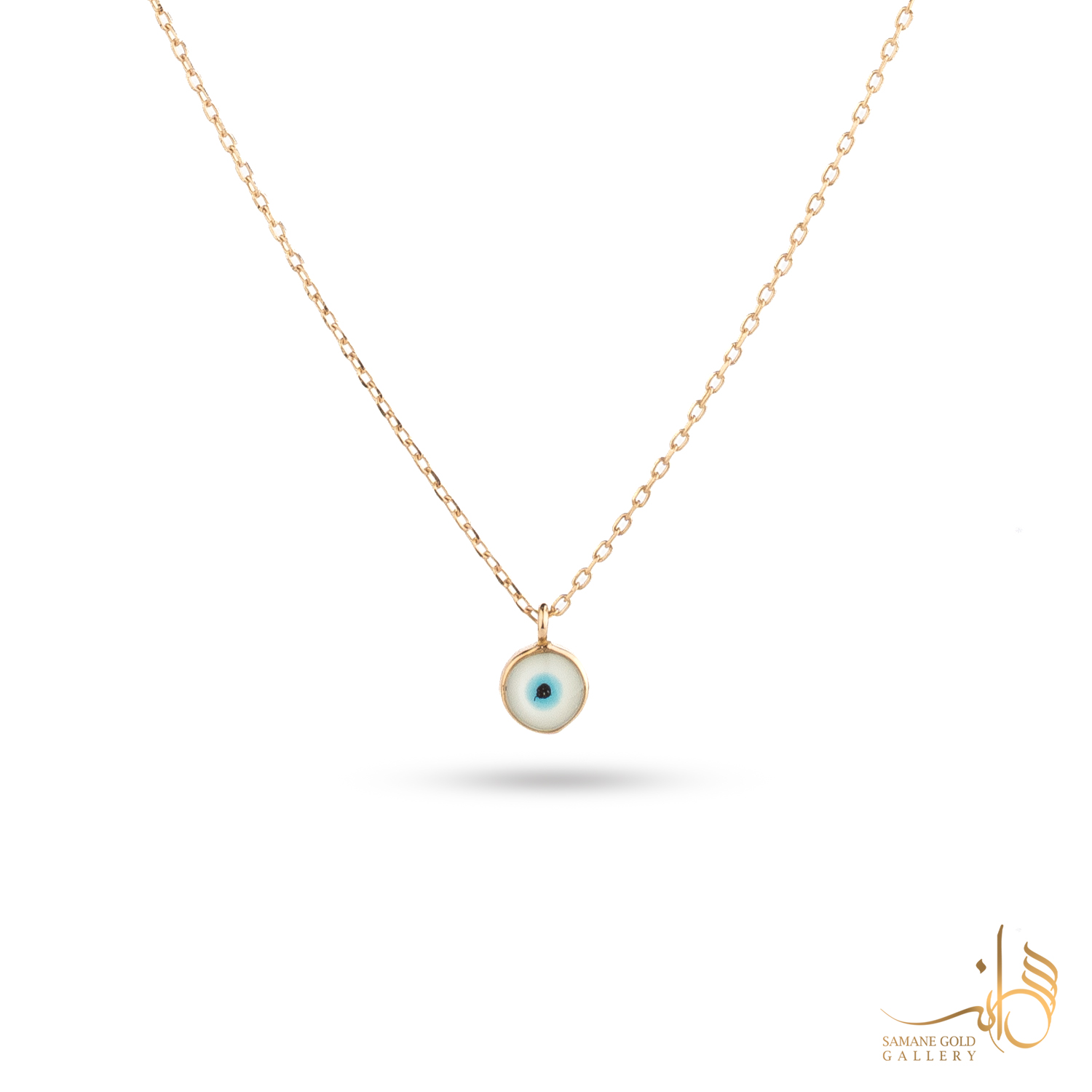 گردنبند طلا چشم‌نظر میناکاری