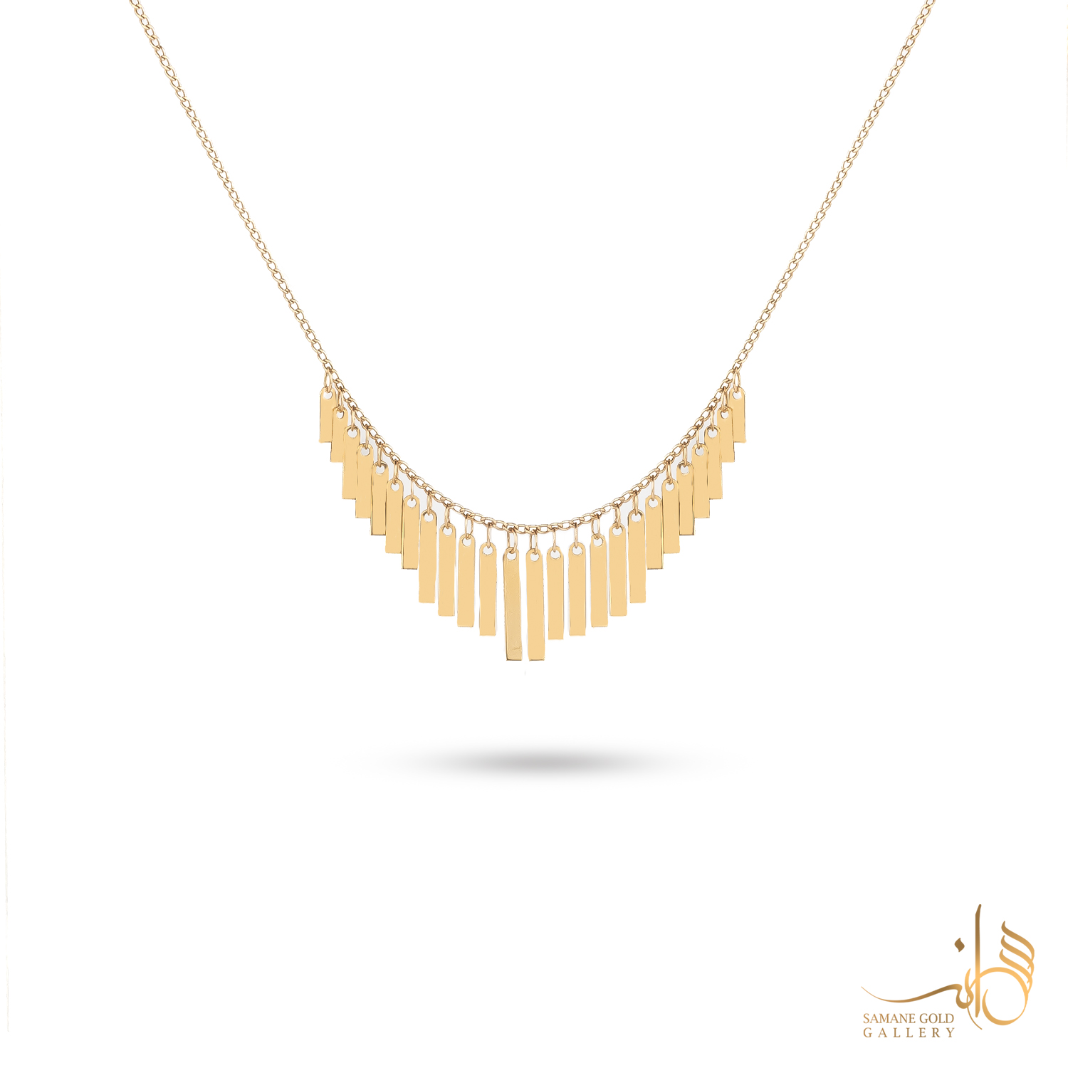 گردنبند طلا شرابه بزرگ