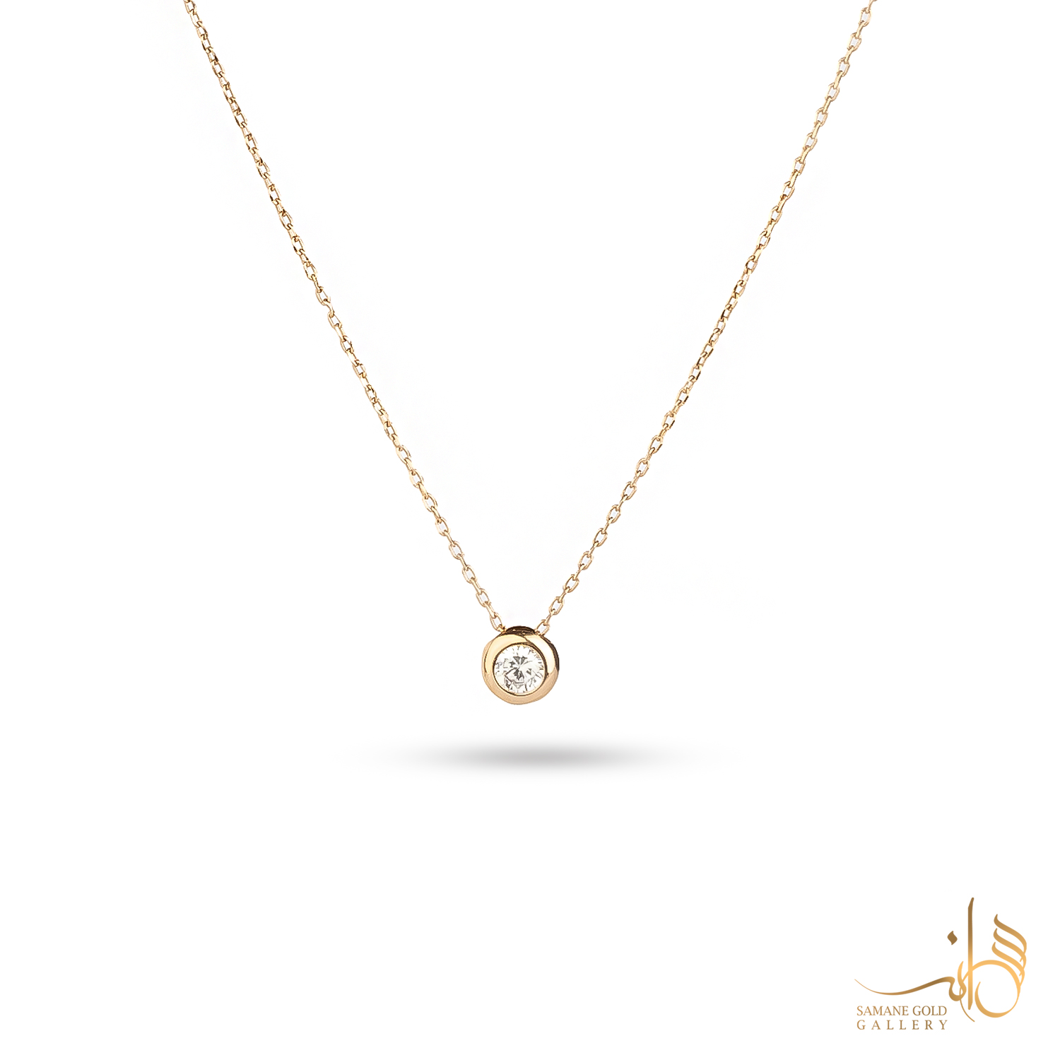 گردنبند طلا تک نگین