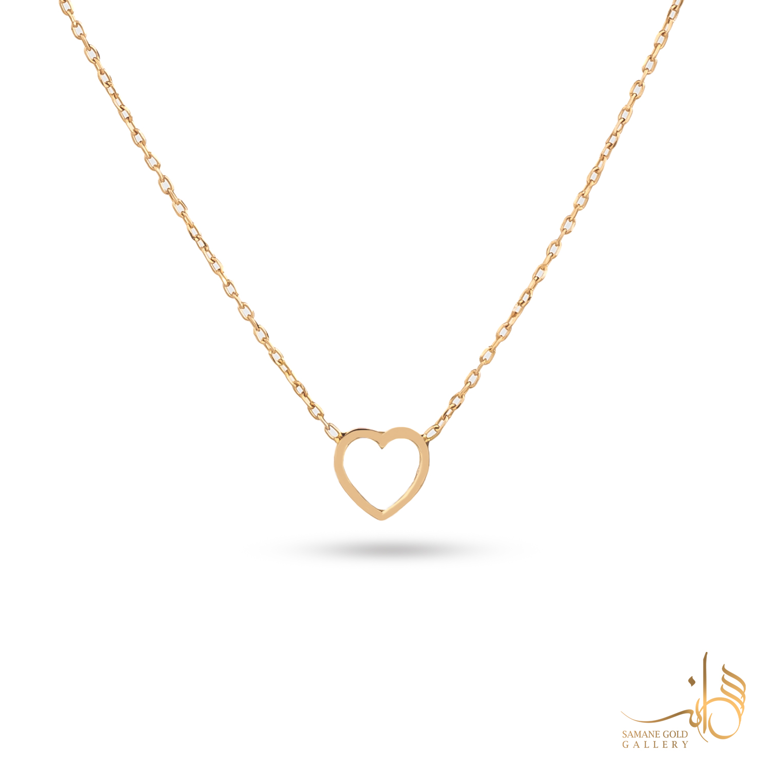 گردنبند طلا قلب توخالی