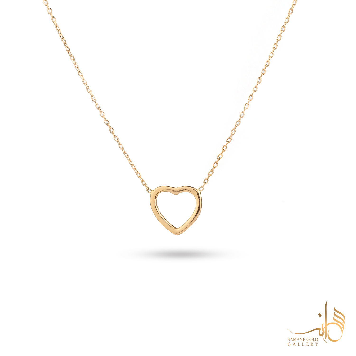 گردنبند طلا قلب توخالی