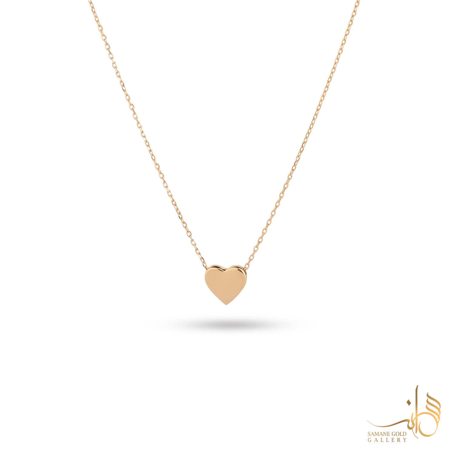 گردنبند طلا قلب آینه