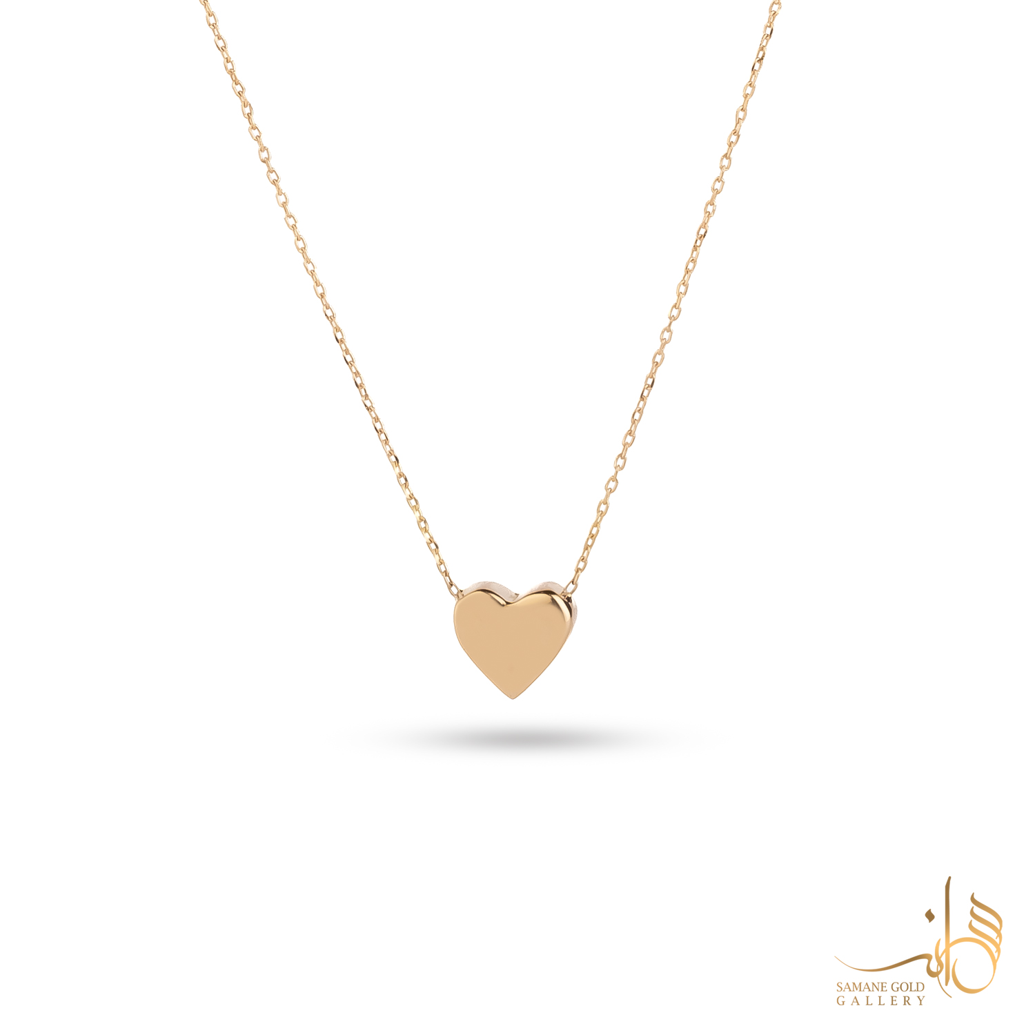 گردنبند طلا قلب برجسته بزرگ