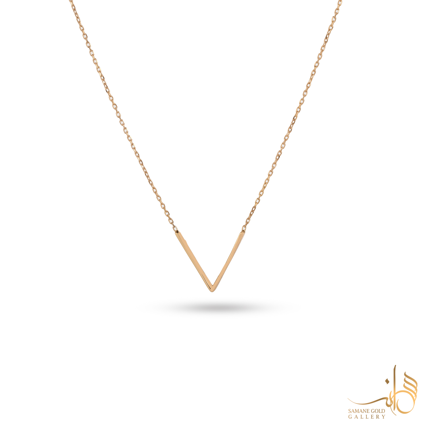 گردنبند طلا وی میله‌ای