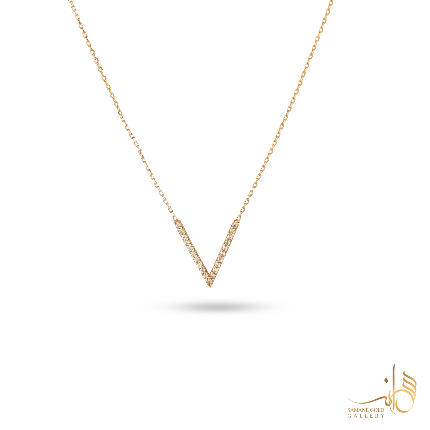 گردنبند طلا وی نگین‌دار