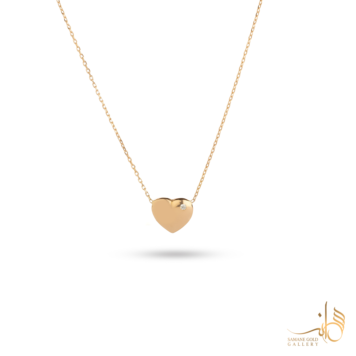 گردنبند طلا قلب و نگین
