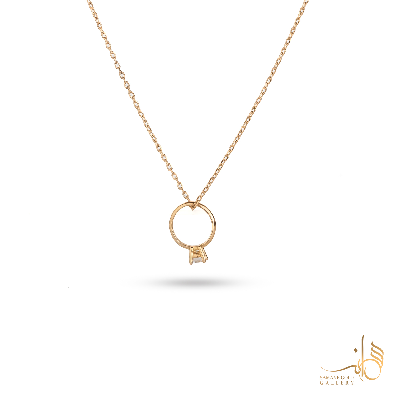 گردنبند طلا حلقه سولیتر