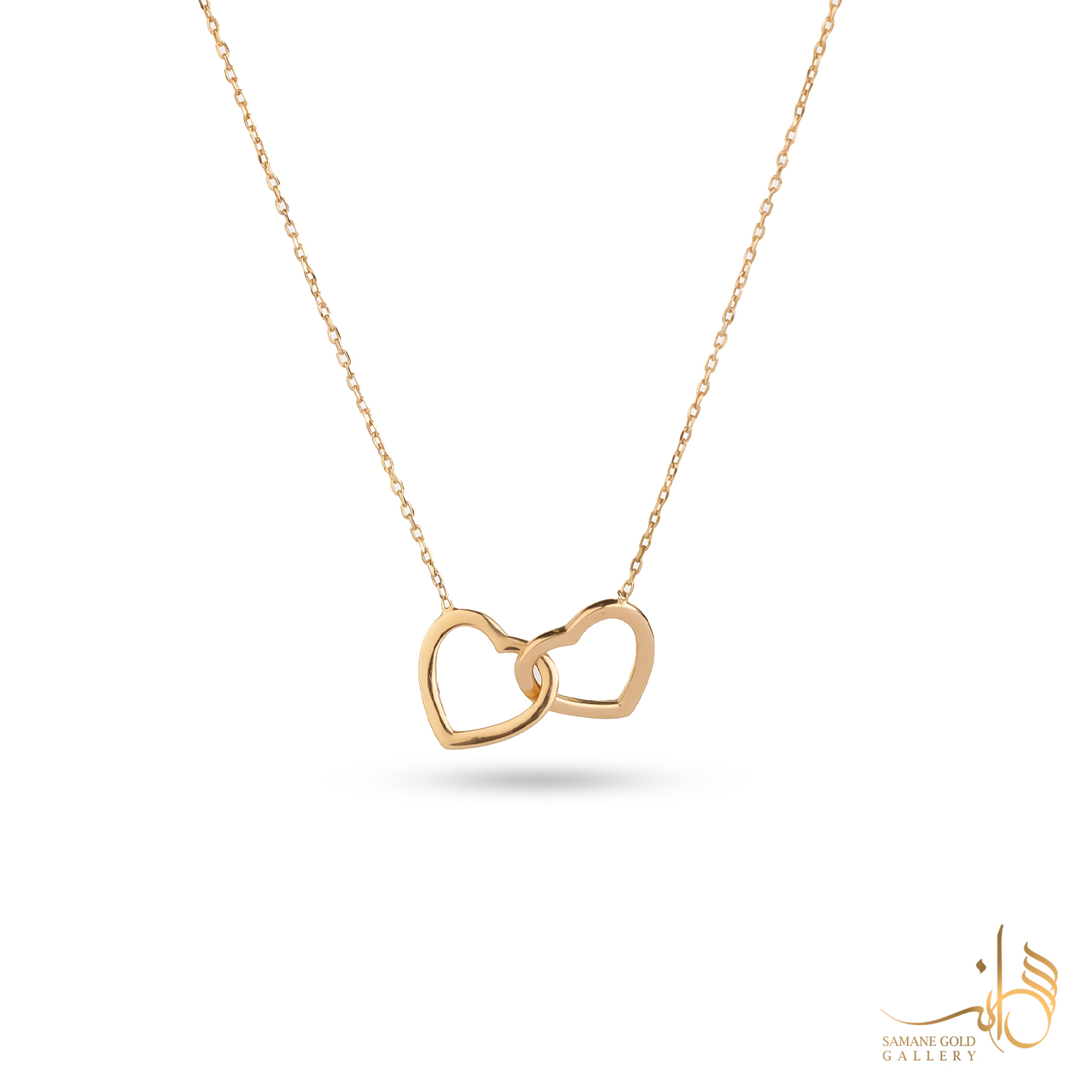 گردنبند طلا دو قلب